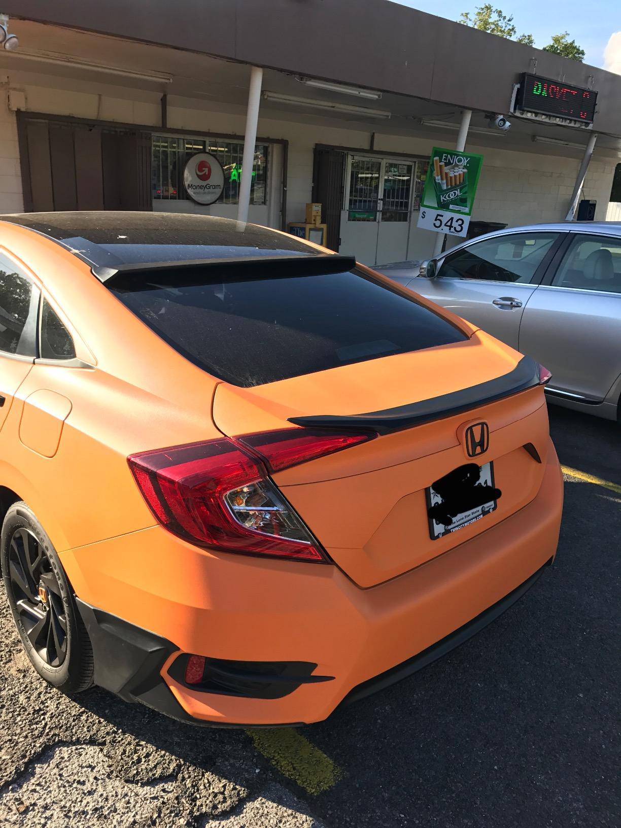 2016-2021 Honda Civic Sedan Rear Bumper Lip Spoiler - HF P Style PP Splitter (Excludes Si Models) | Enhance Your Car's Sporty Look for Street Racing & Car Shows