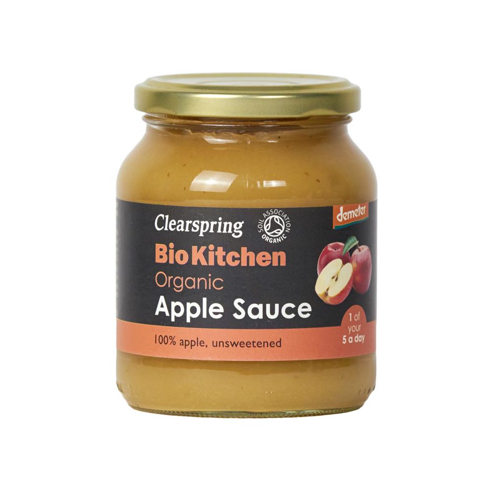 Organic Apple Sauce by Clearspring - Demeter Certified, 360g | Healthy Snack for Kids, Smoothie Ingredient & Baking Essential
