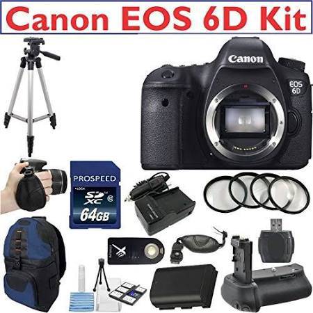Canon EOS 6D DSLR Camera Body Kit with 64GB High-Speed Memory Card & Sling Bag - Professional Full Frame Digital Camera for Photography, Travel & Outdoor Shooting