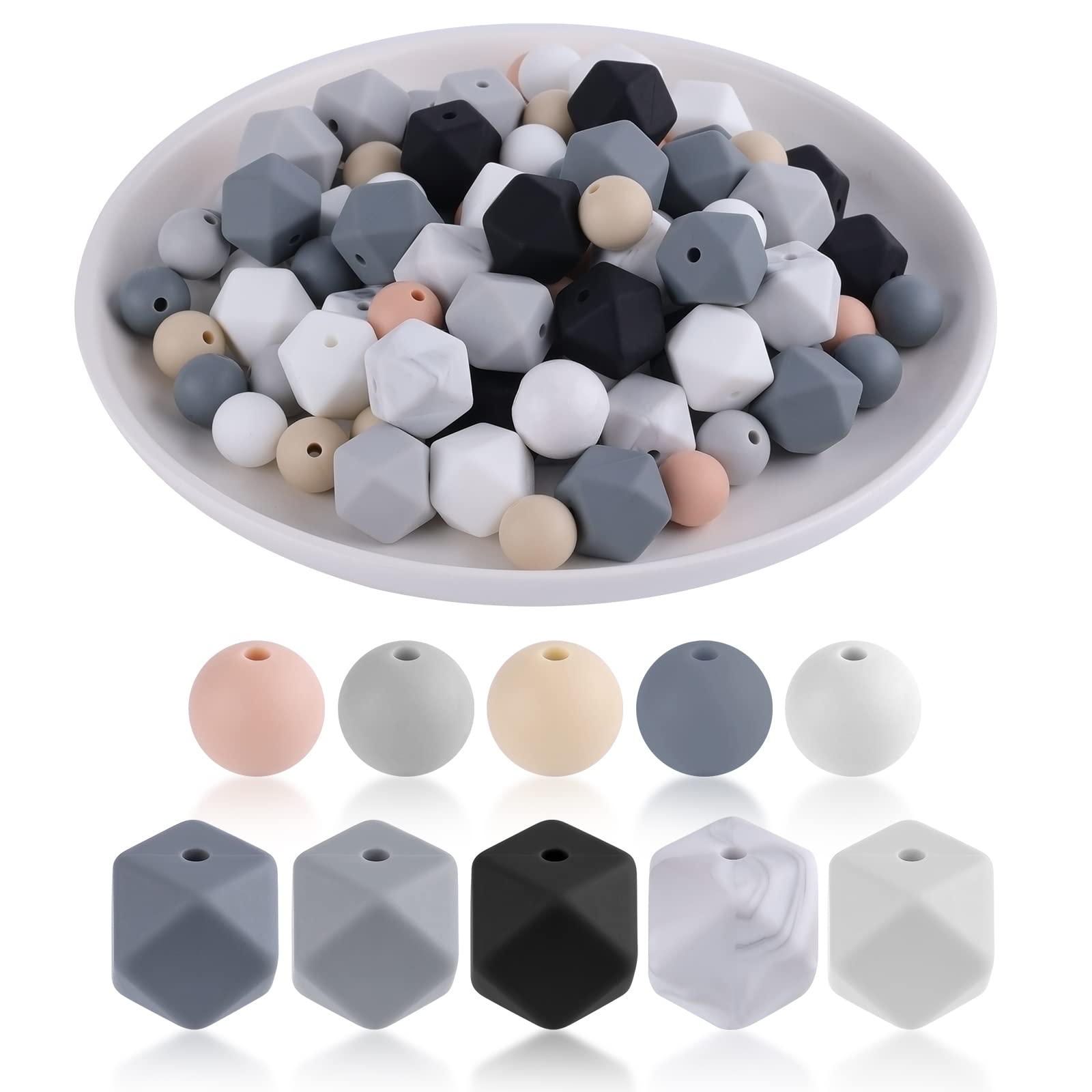 Colorful 12mm Silicone Beads for Jewelry Making - DIY Crafts & Lanyards