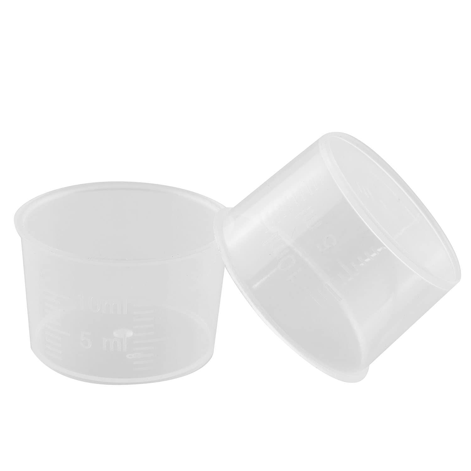 50pcs 10ml Disposable Measuring Cups with Scales - Transparent Plastic Liquid Mixing Cups for Laboratory, Kitchen & DIY Projects | Perfect for Baking, Cooking, Science Experiments & Crafts