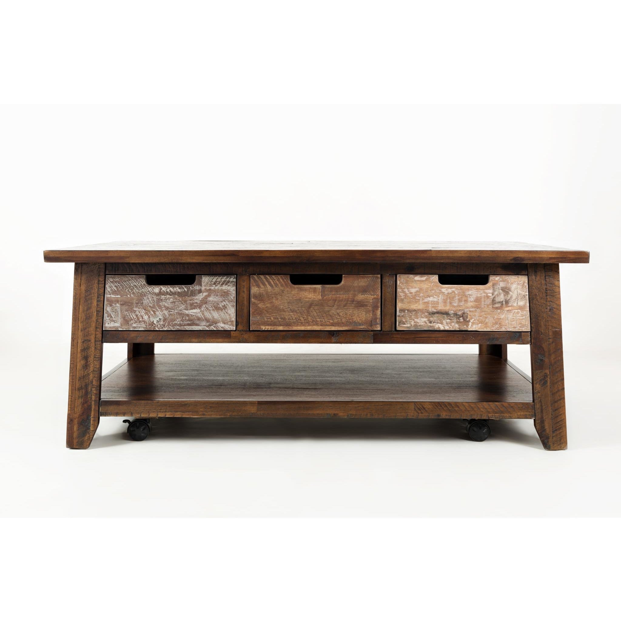 Handcrafted Painted Canyon Cocktail Table - Rustic Wood Coffee Table with Unique Canyon Art Design - Perfect for Living Room, Patio or Cabin Decor
