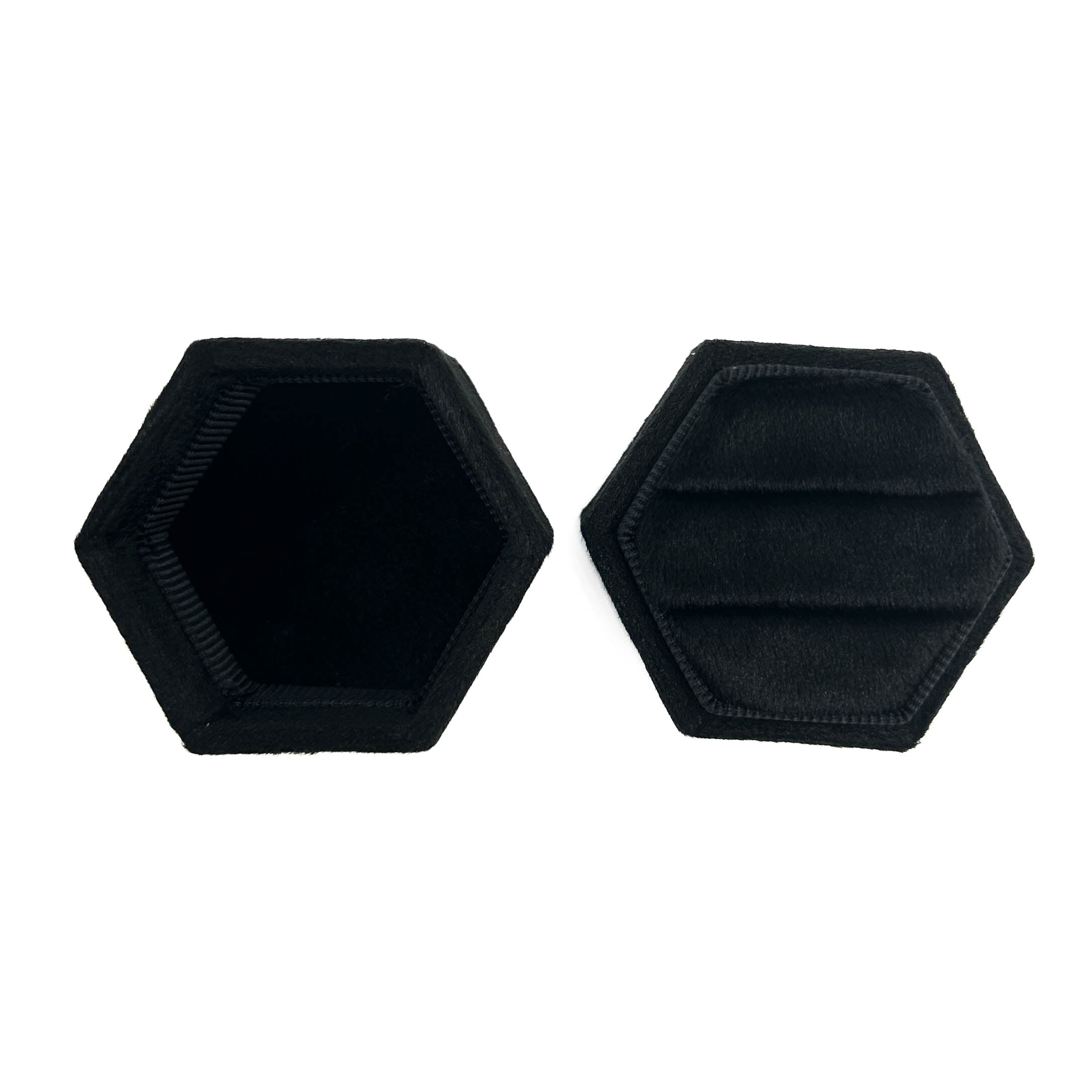 Black Hexagon 'Love You to Death' Ring Box - Elegant Jewelry Gift Box for Engagement Rings, Wedding Bands & Proposal - Perfect for Romantic Proposals, Anniversaries & Special Occasions