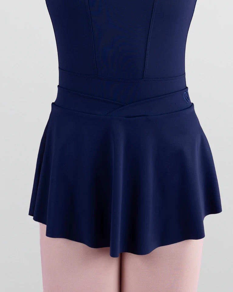Sylvie Navy Blue Midi Skirt for Women - Elegant A-Line Flowy Skirt for Office, Party & Casual Wear