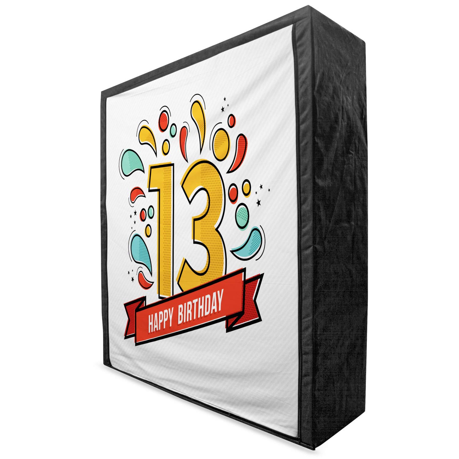 Ambesonne 13th Birthday Fabric Wardrobe Organizer - Modern Geometric Line Art Design, 59