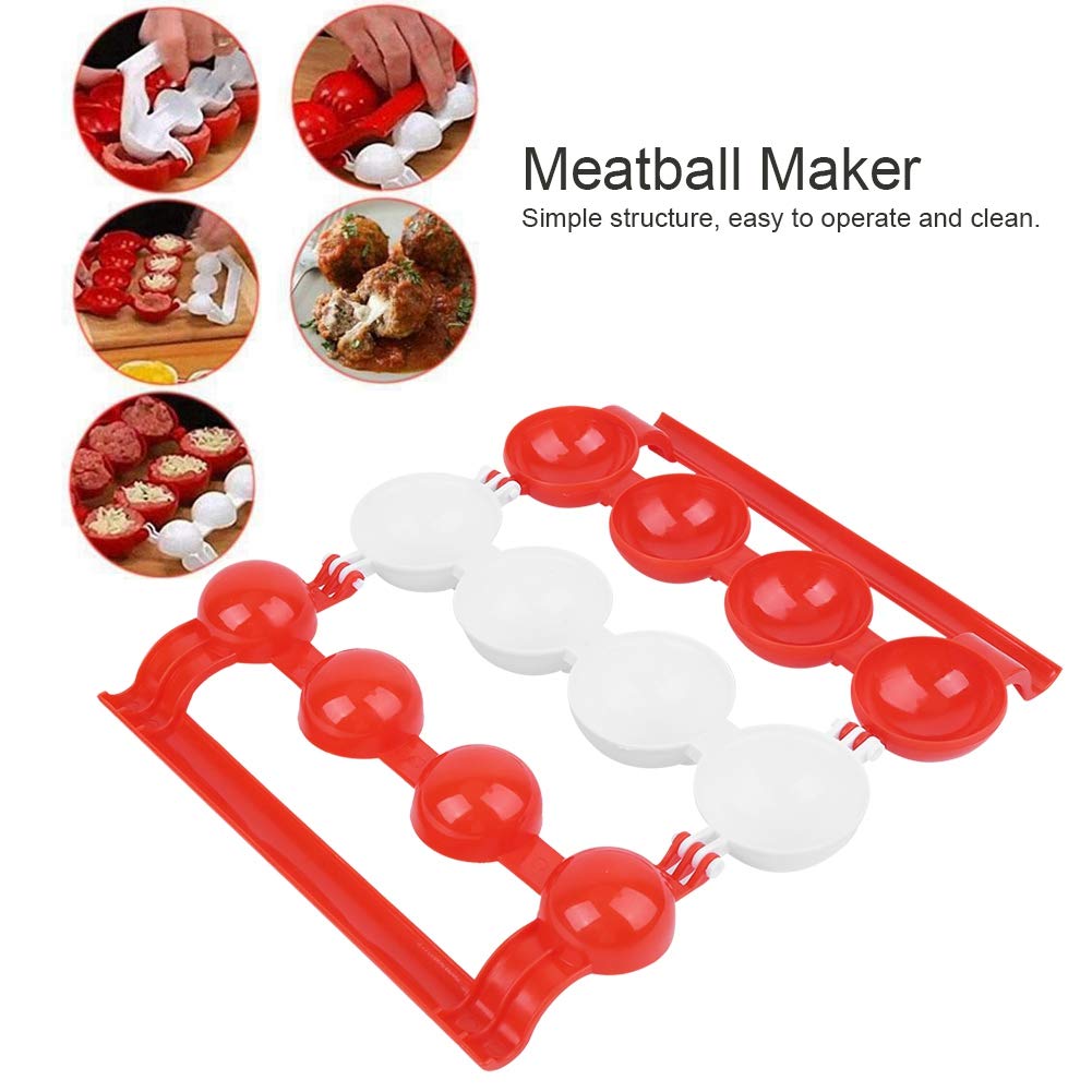 Premium Meatball Maker Kit - Stainless Steel Meatball & Kibbeh Mold Tool for Perfect Stuffed Fish & Meat Balls | Ideal for Home Cooking, Meal Prep & Party Food Presentation