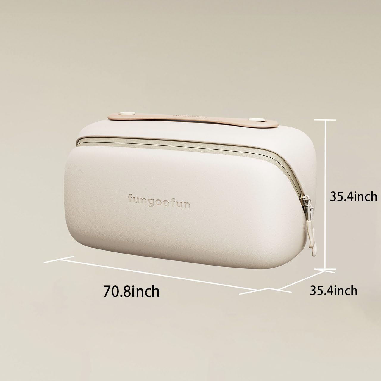 EVA Travel Makeup Bag - Large Capacity Waterproof Cosmetic Organizer for Women & Girls - Perfect for Makeup, Skincare, Chargers & Eyeliners - Ideal for Travel, Gym & Daily Use (White, Small Size)