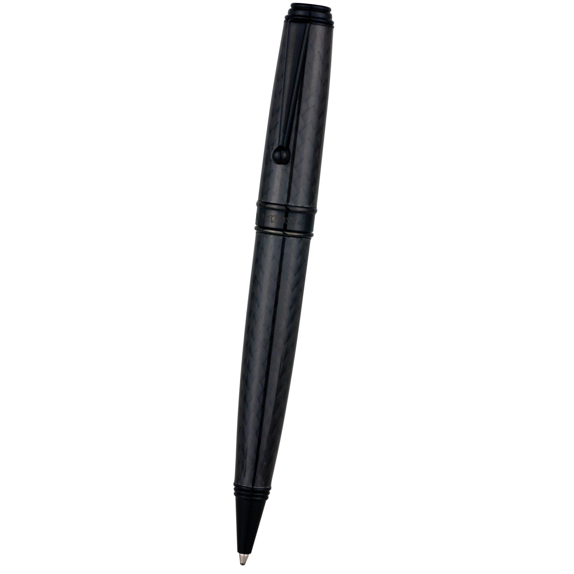 MONTEVERDE Invincia Deluxe Ballpoint Pen - Premium Black Carbon Fiber Design for Smooth Writing | Luxury Office & Executive Gift for Professionals