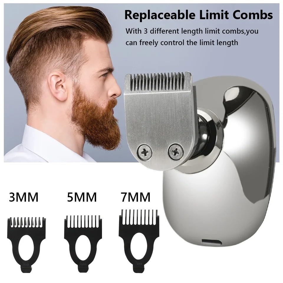 5-in-1 7D Electric Head Shaver for Bald Men - Waterproof Cordless Rechargeable Shaver with LCD Display | Men's Grooming Kit for Smooth Head Shaving at Home, Gym & Travel