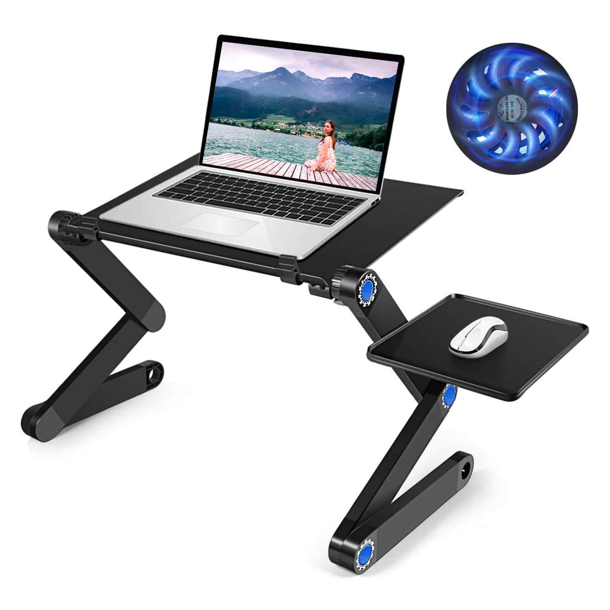 Adjustable Laptop Stand for Bed & Couch - Portable Lap Desk with Ergonomic Design, Lightweight Laptop Table for Work, Study, Gaming & Watching TV - Perfect for Home Office, Dorm Room & Travel Use