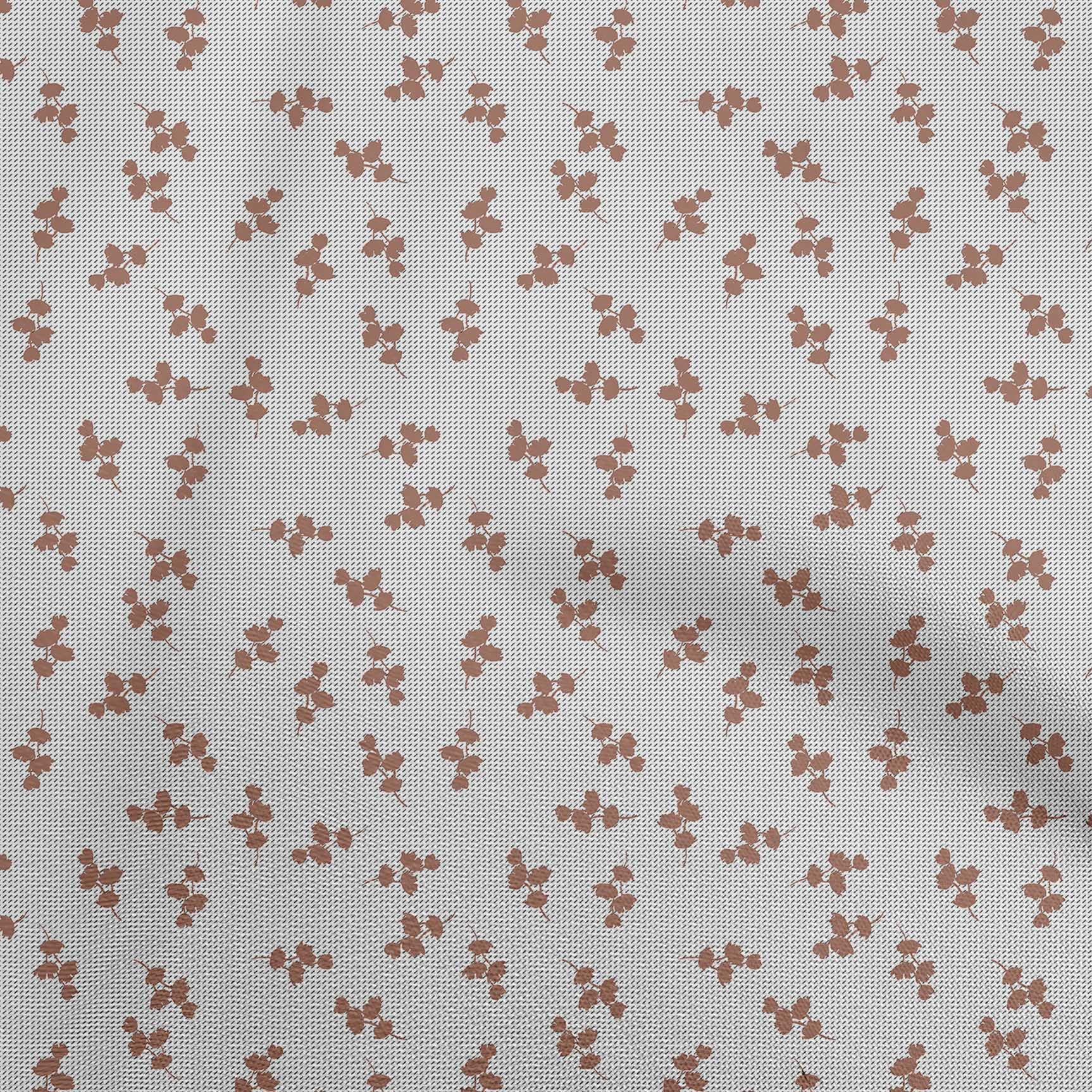 oneOone Rayon Brown Floral Print Fabric - 56 Inch Wide for DIY Clothing, Dresses, Quilting & Home Decor Sewing Supplies by The Yard