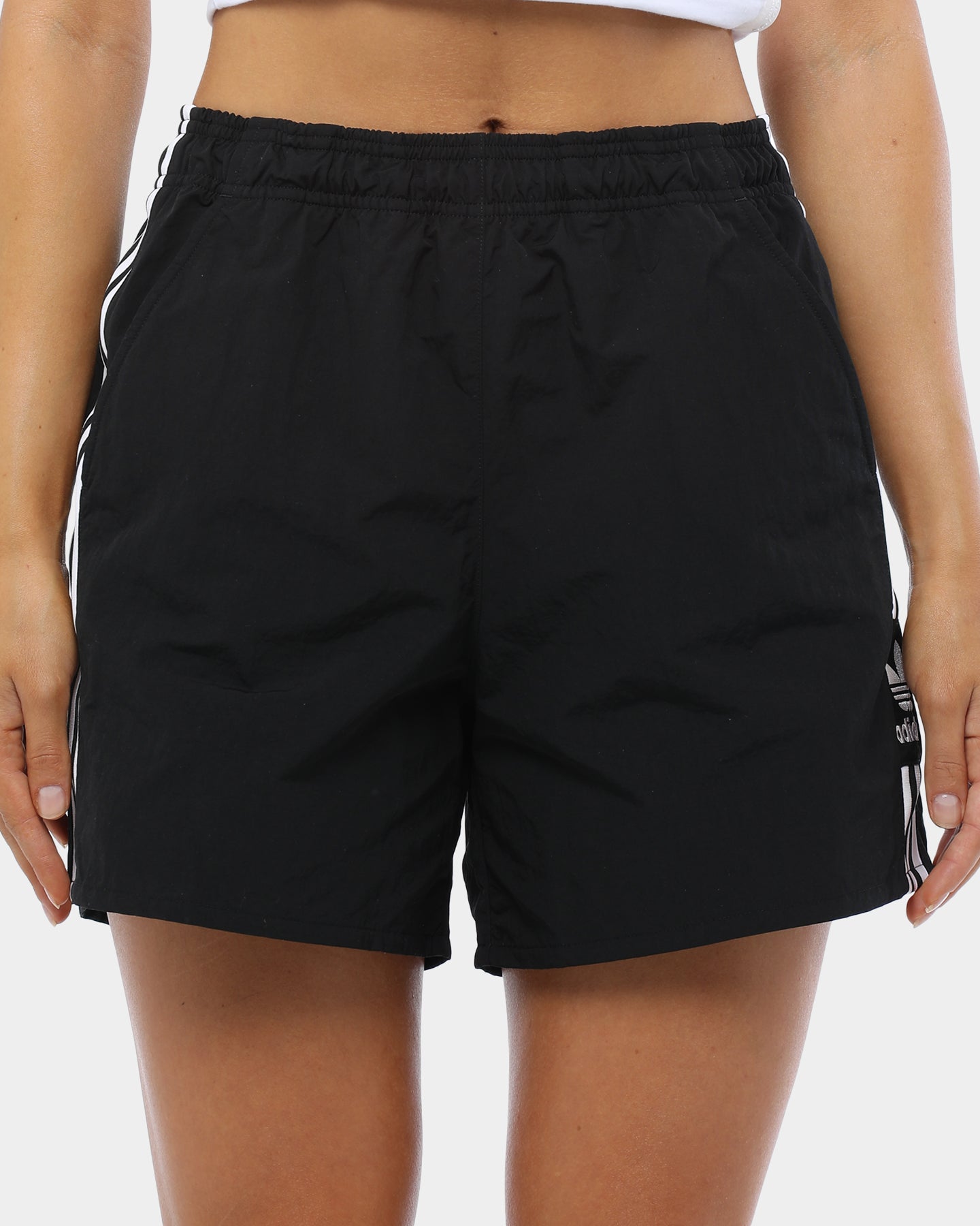 Adidas Women's Running Shorts - Black/White - Lightweight Quick-Dry Athletic Shorts for Gym, Yoga & Outdoor Workouts