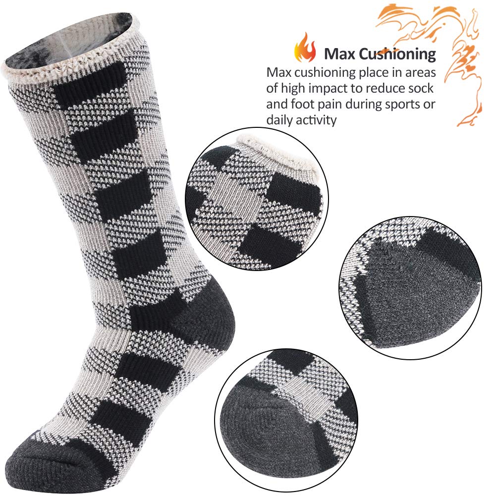 Sunew Thermal Socks for Women & Men - Winter Warm Insulated Thick Crew Socks - Perfect for Cold Weather, Outdoor Activities & Home Comfort