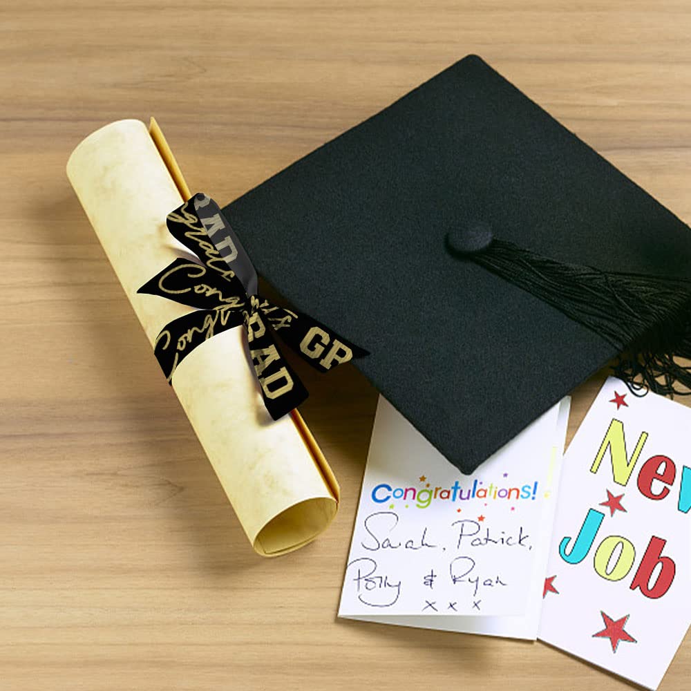 2025 Graduation Ribbons - 8 Rolls Grosgrain Ribbon for Gift Wrapping, DIY Party Decorations (3/8