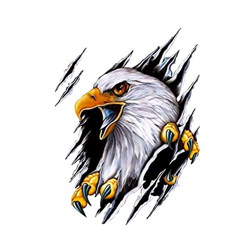 2Pcs 3D Eagle Car Decals - Waterproof Vinyl Stickers for Cars, Trucks, Bumpers, Hoods & Windows - Anti-Scratch Vehicle Styling Accessories - Perfect for Automotive Decoration & Personalization