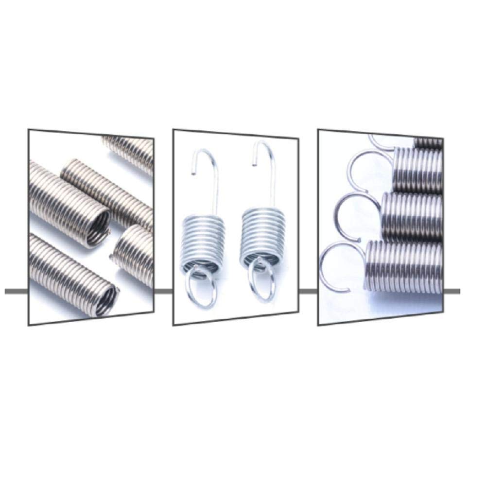 0.56 Inch Stainless Steel 304 Extension Spring with Hook - Heavy Duty Tension Return Spring for Garage Doors, Trampolines, and Industrial Equipment