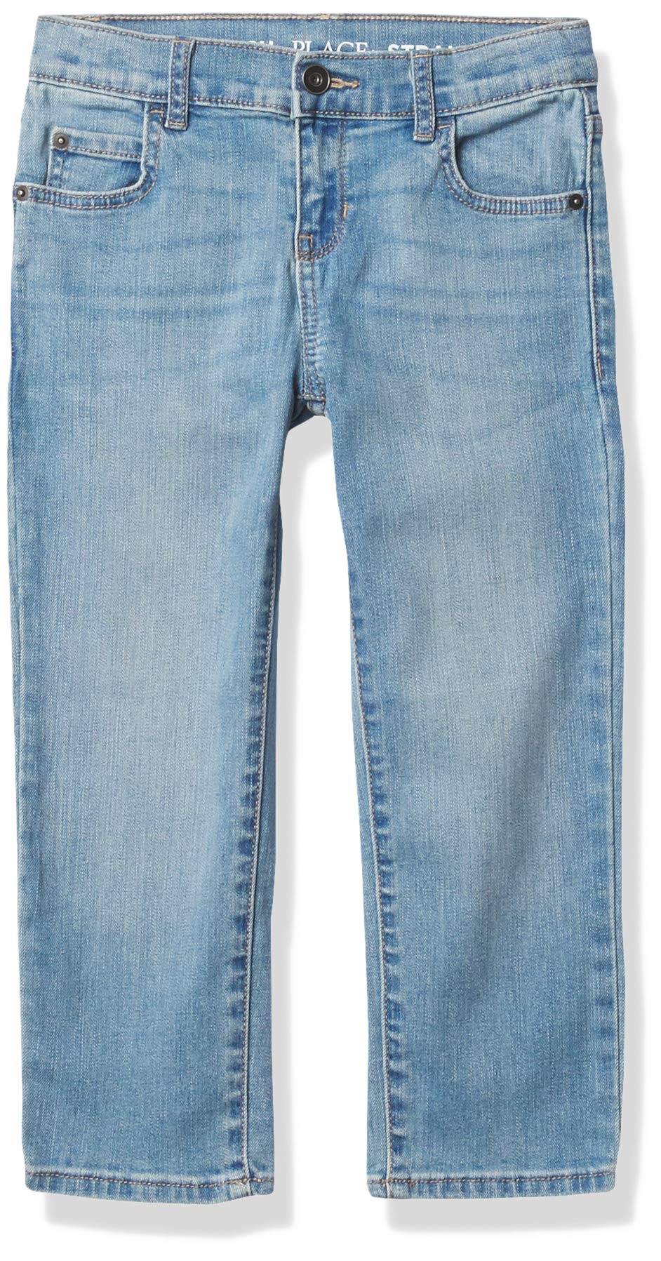 The Children's Place Boys' Stretch Straight Leg Jeans - Comfortable & Durable Denim Pants for School, Play & Everyday Wear | Machine Washable Kids' Jeans