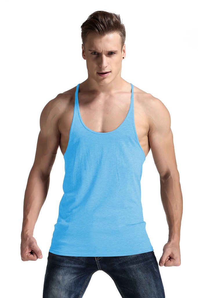 YAKER Men's Gym Tank Top - Breathable Workout Shirt for Bodybuilding & Fitness - Sleeveless Muscle Shirt for Weightlifting, Crossfit & Summer Training