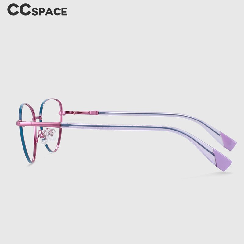 CCspace Women's Full Rim Cat Eye Alloy Frame Eyeglasses 53997 - Stylish Retro Glasses for Women, Lightweight Metal Frame, UV Protection - Perfect for Office, Reading & Fashion Accessories