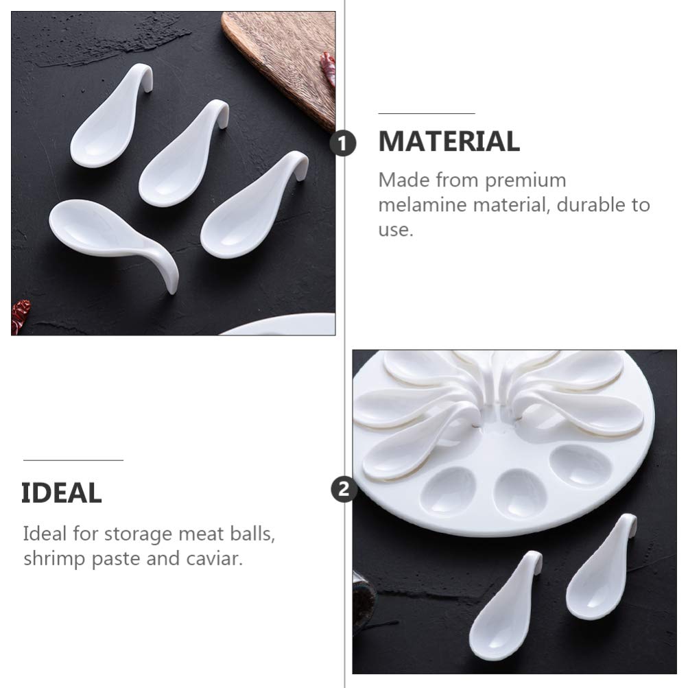 Deviled Egg Tray - 12 Hole Melamine Serving Platter for Shrimp, Meatballs & Gras Roe | Durable Porcelain Tableware for Home & Restaurant Use | Perfect for Parties, Buffets & Holiday Gatherings