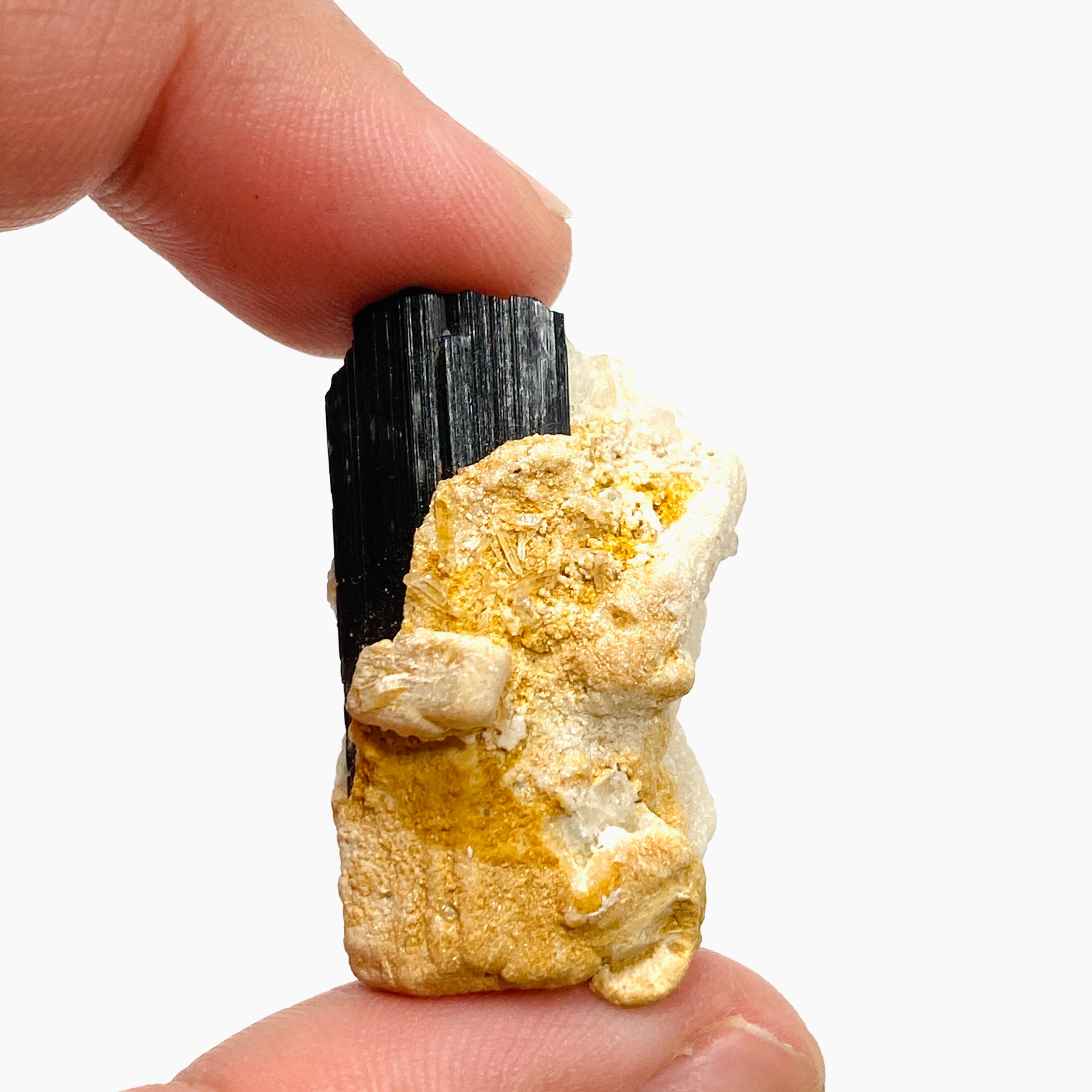 Natural Black Tourmaline Crystal Specimen - BTS 09 Raw Stone for Mineral Collection, Healing & Energy Work - Perfect for Home Decor, Meditation Space & Crystal Healing Practice