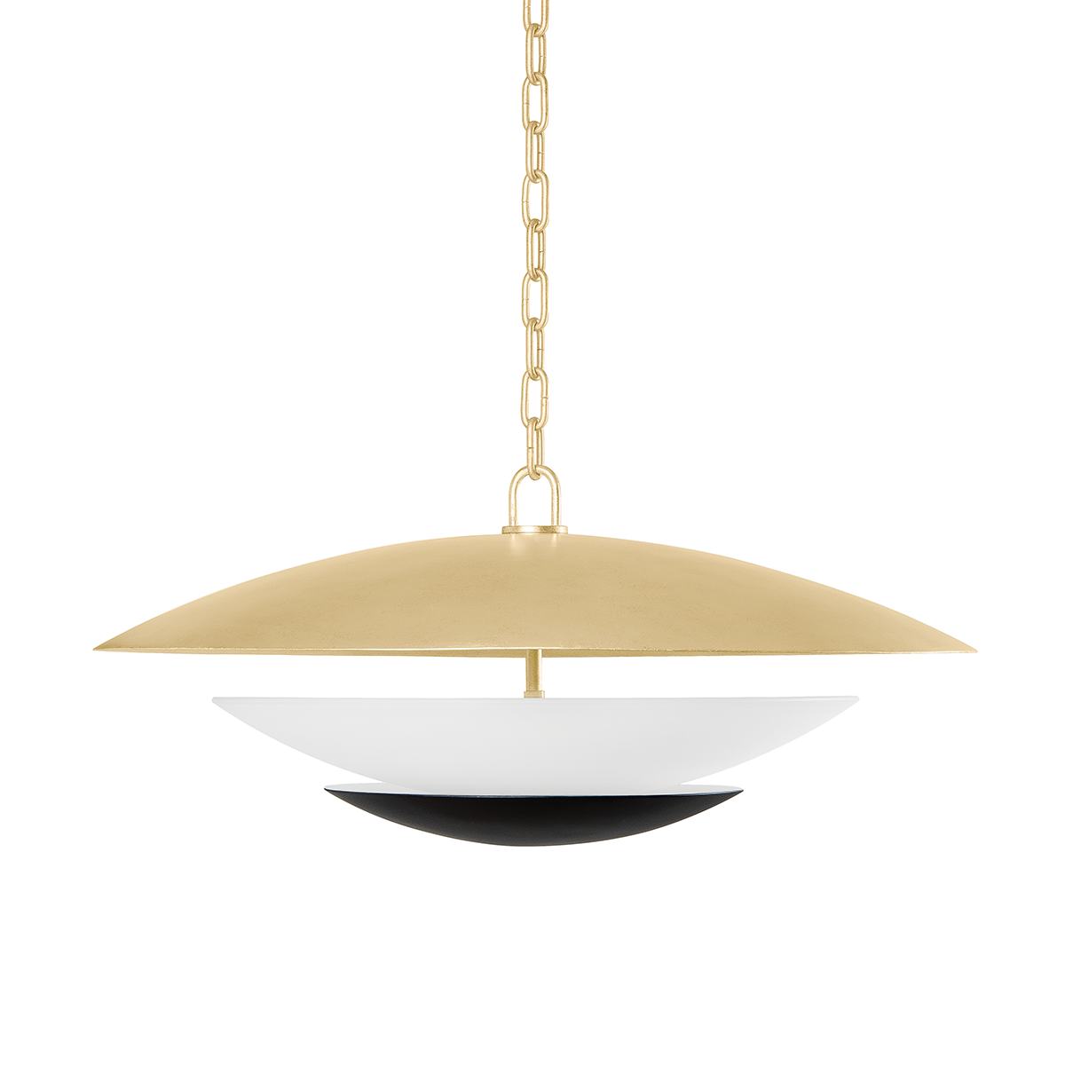 Vintage Gold Leaf and Soft Black Adara Chandelier - 4-Light Crystal Ceiling Fixture for Dining Room, Bedroom, or Living Room Decor