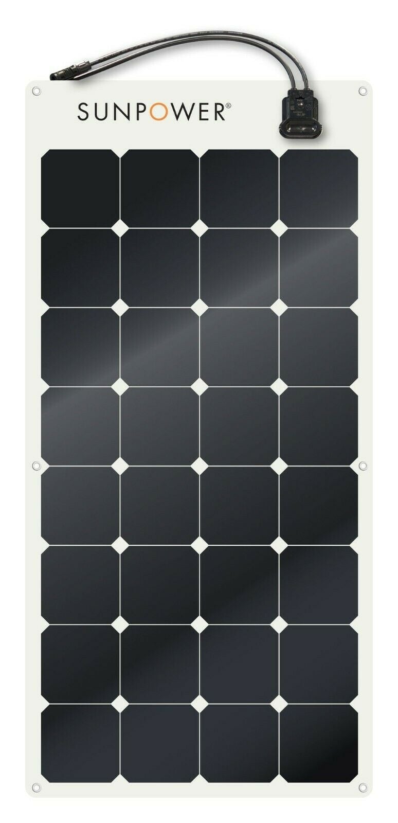 SunPower 100W Semi-Flexible Solar Panel | Portable & Lightweight for RV, Boat, Camping & Off-Grid Power | High-Efficiency Monocrystalline Solar Charger