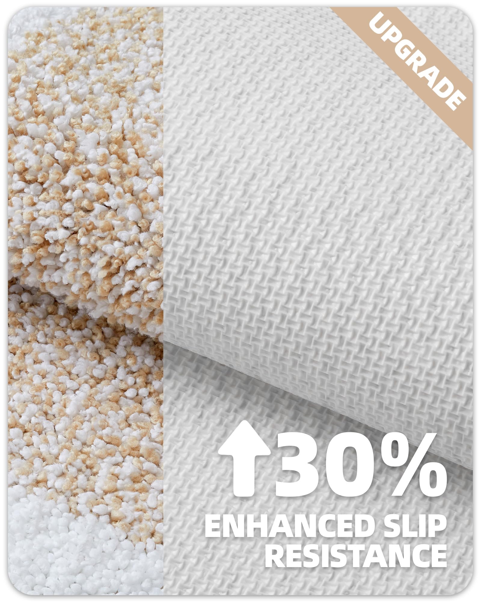 Non-Slip Brown Bathroom Rug - Soft, Absorbent & Quick Dry for Shower & Bathroom