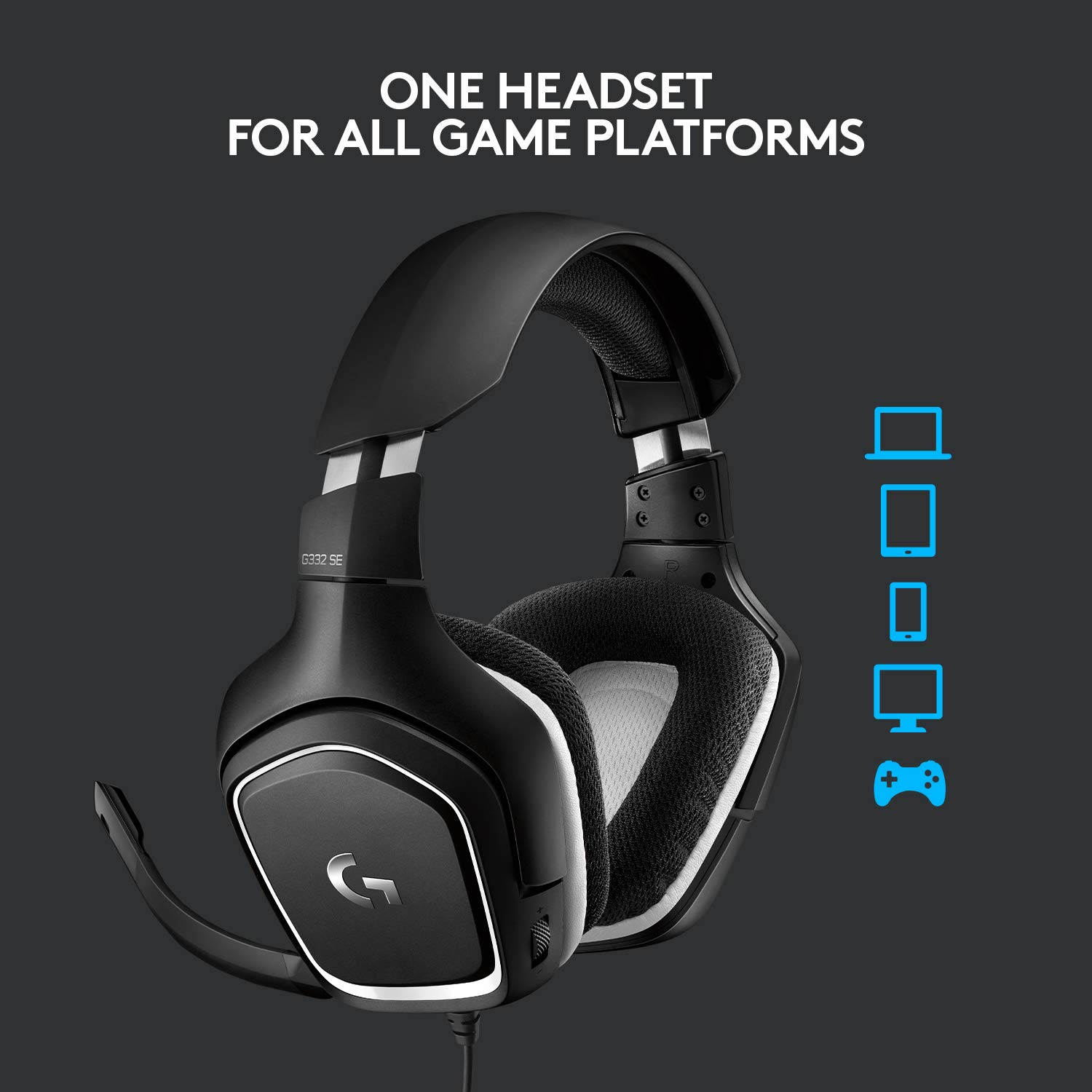Logitech G332 SE Stereo Gaming Headset with Noise-Canceling Mic for PC, PS4, Xbox One, Nintendo Switch - Perfect for Online Gaming, Streaming & Virtual Meetings
