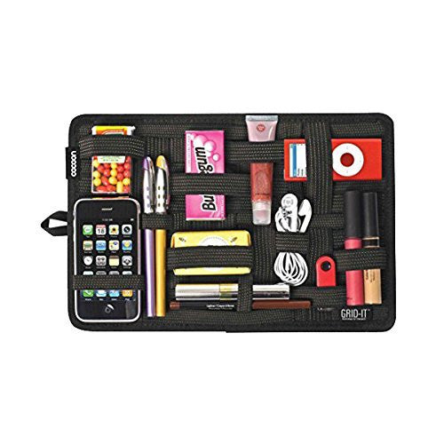 Grid IT 12 X 8 Organizer for Laptop Bag - Durable Cable & Accessory Storage Pouch - Perfect for Office, Travel, and Tech Organization