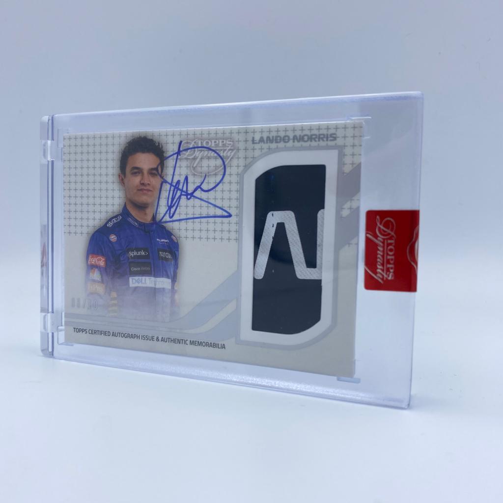 08/10 Silver Lando Norris #DAP LN Autographed Patch - Limited Edition Racing Memorabilia for F1 Fans & Collectors | Perfect for Display, Gifts, and Sports Collections