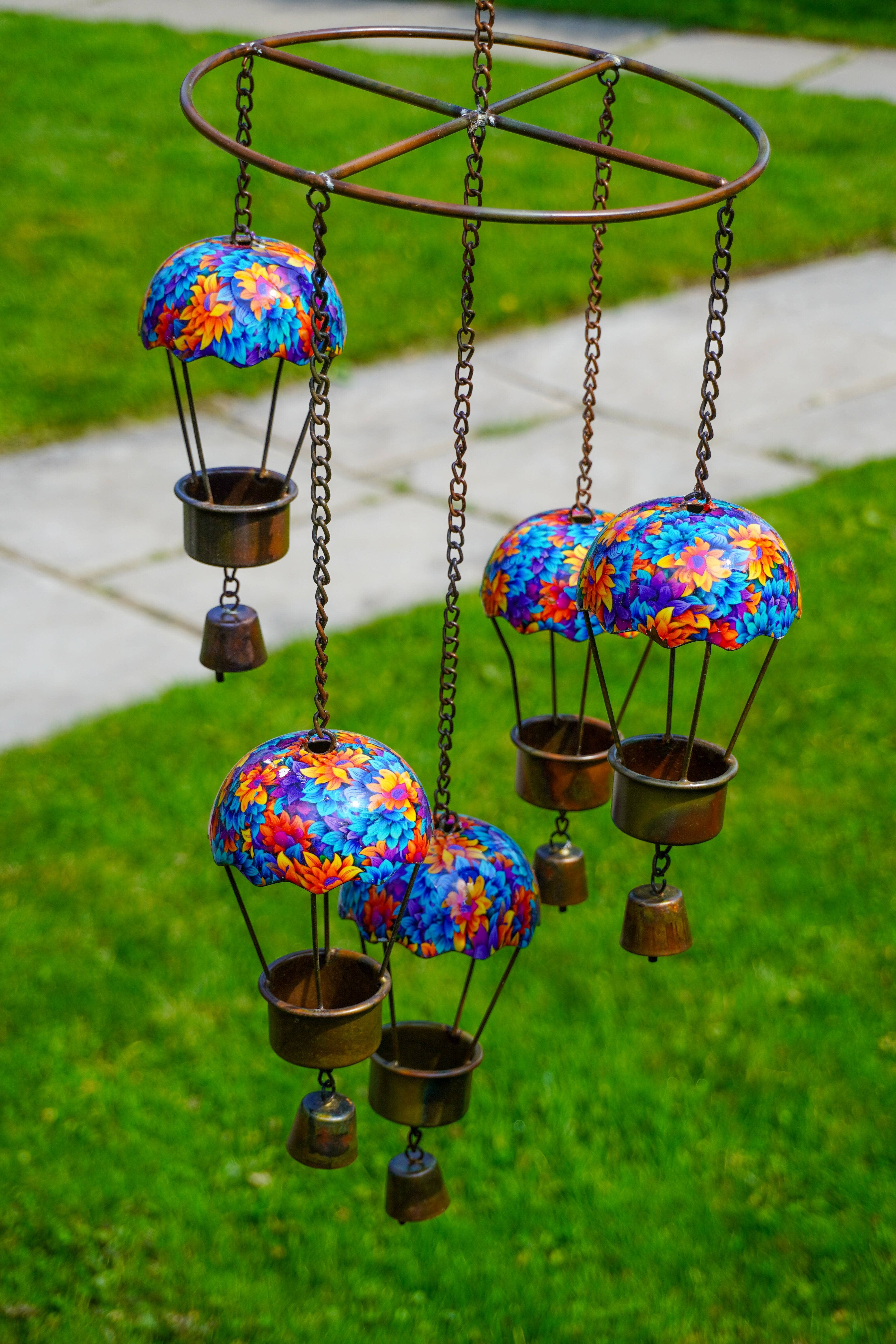 Floral Hot Air Balloon Nursery Mobile - Handmade Baby Crib Decor for Girls & Boys - Perfect for Baby Showers, Birthdays & Nursery Room Decorations