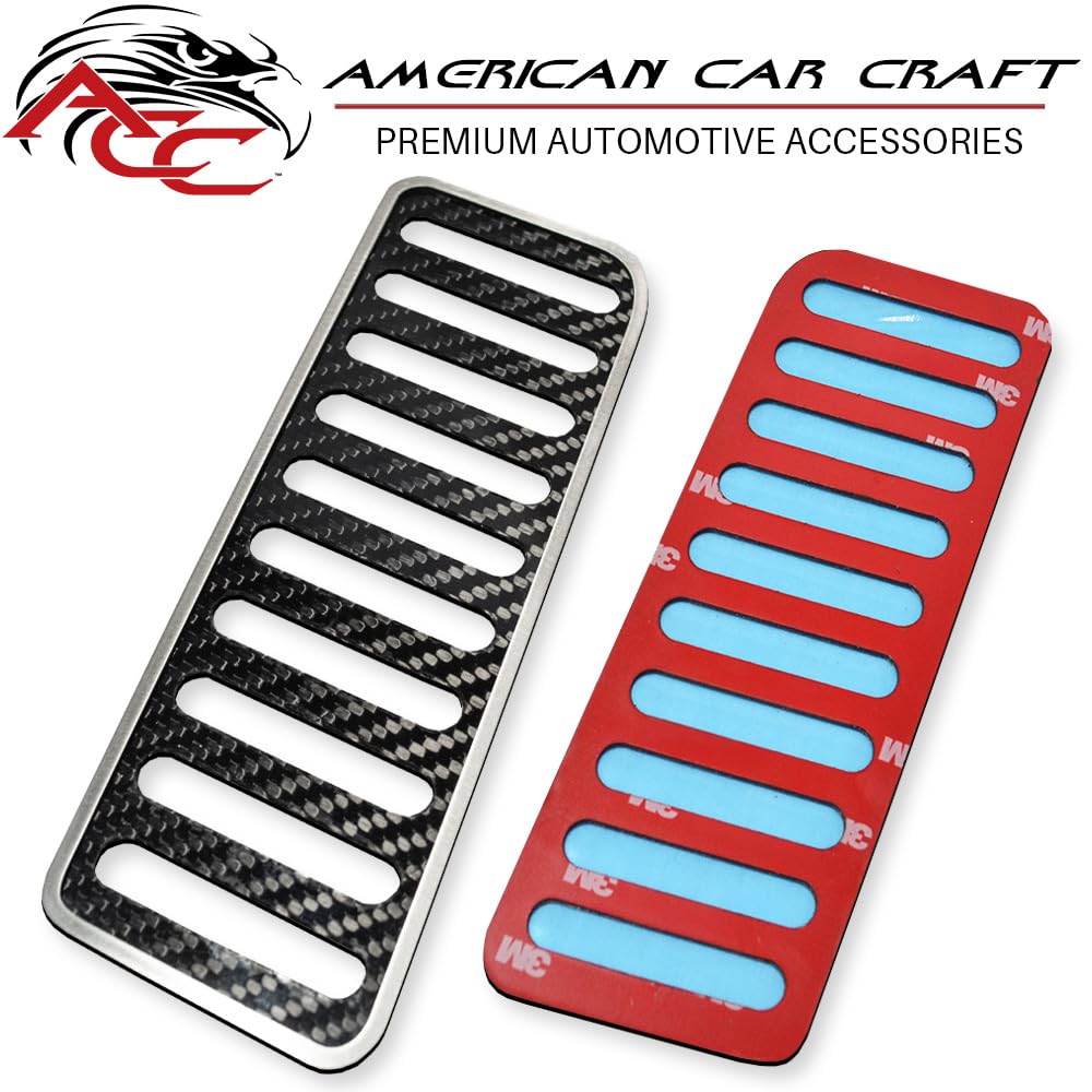 2015-2020 Mustang Dead Pedal Trim Plate - Carbon Fiber & Stainless Steel for Car Interior Upgrade