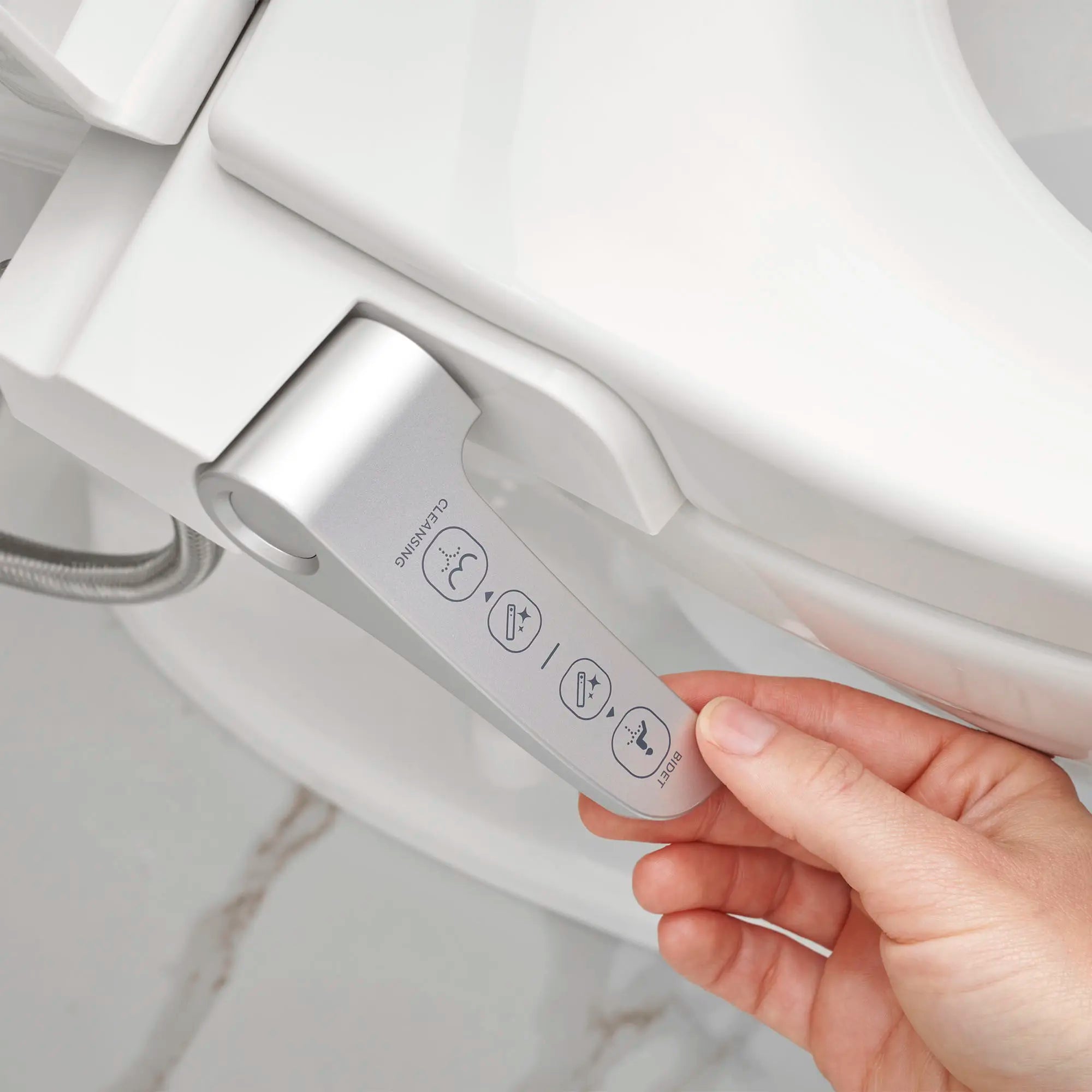 AquaWash® Slim Non-Electric Bidet Toilet Seat - Manual Operation, Easy Installation, Hygienic Cleaning for Bathroom & Spa Use
