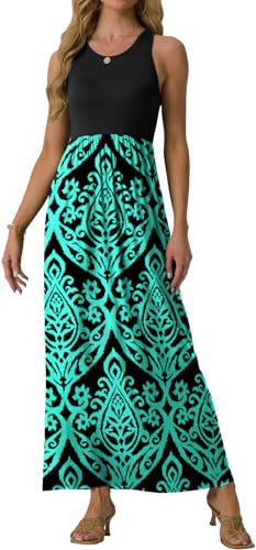 Floral Blue Green