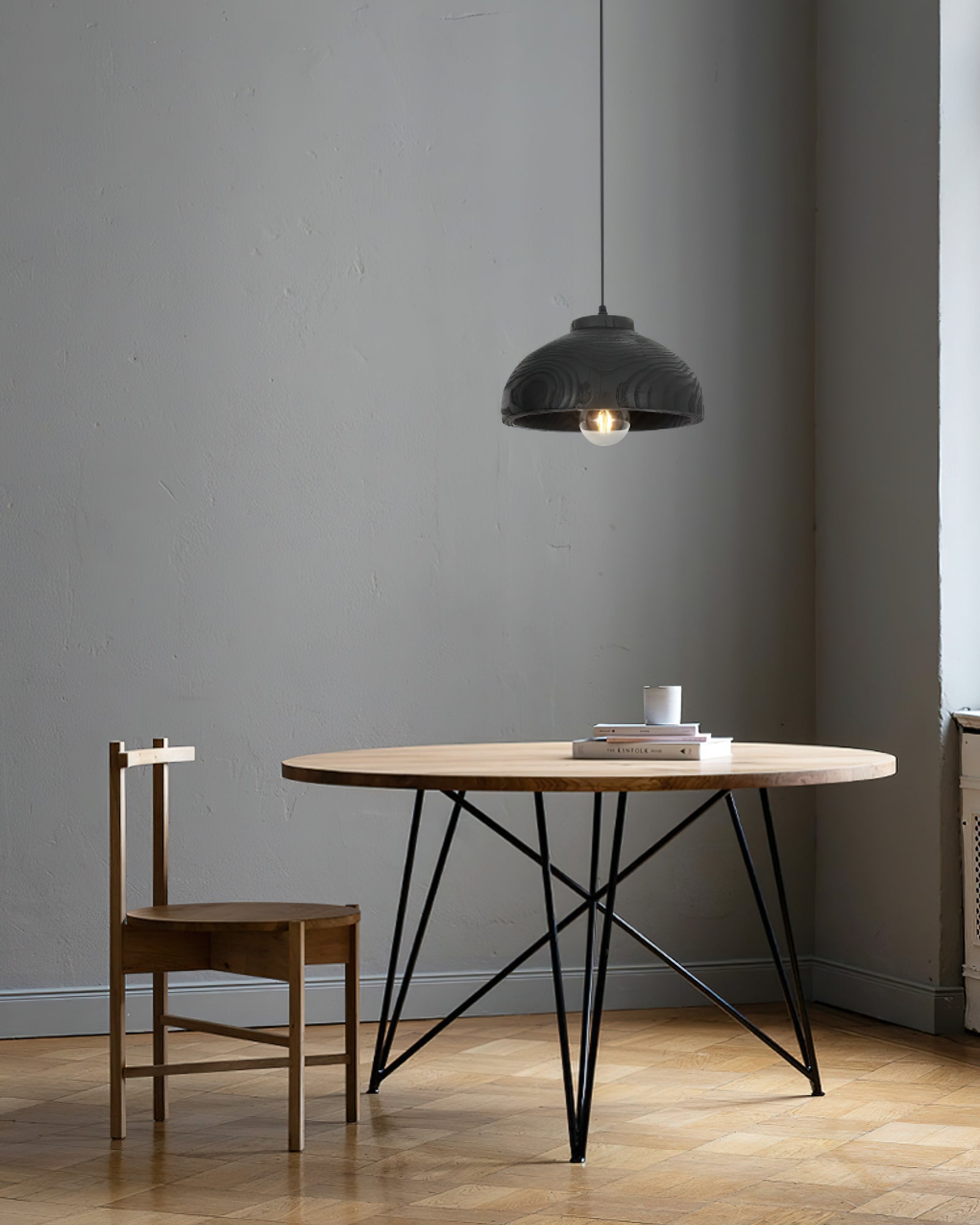 Ashen Wave Pendant Light - Modern Scandinavian Style Ceiling Lamp for Dining Room, Kitchen Island, Living Room & Bedroom Lighting