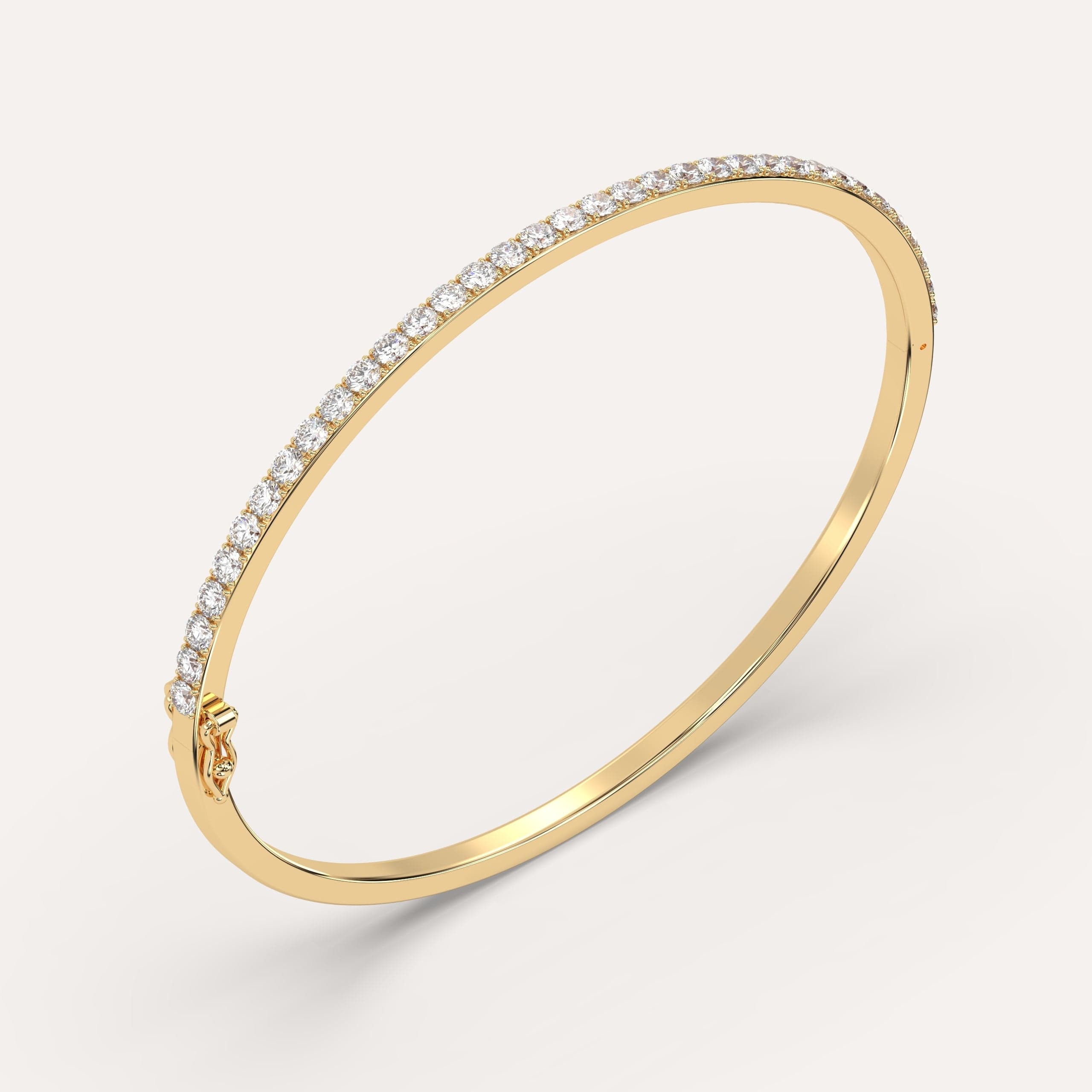 2 Carat Pave Diamond Bangle Bracelet for Women - Elegant Tennis Bracelet for Wedding, Anniversary & Special Occasions