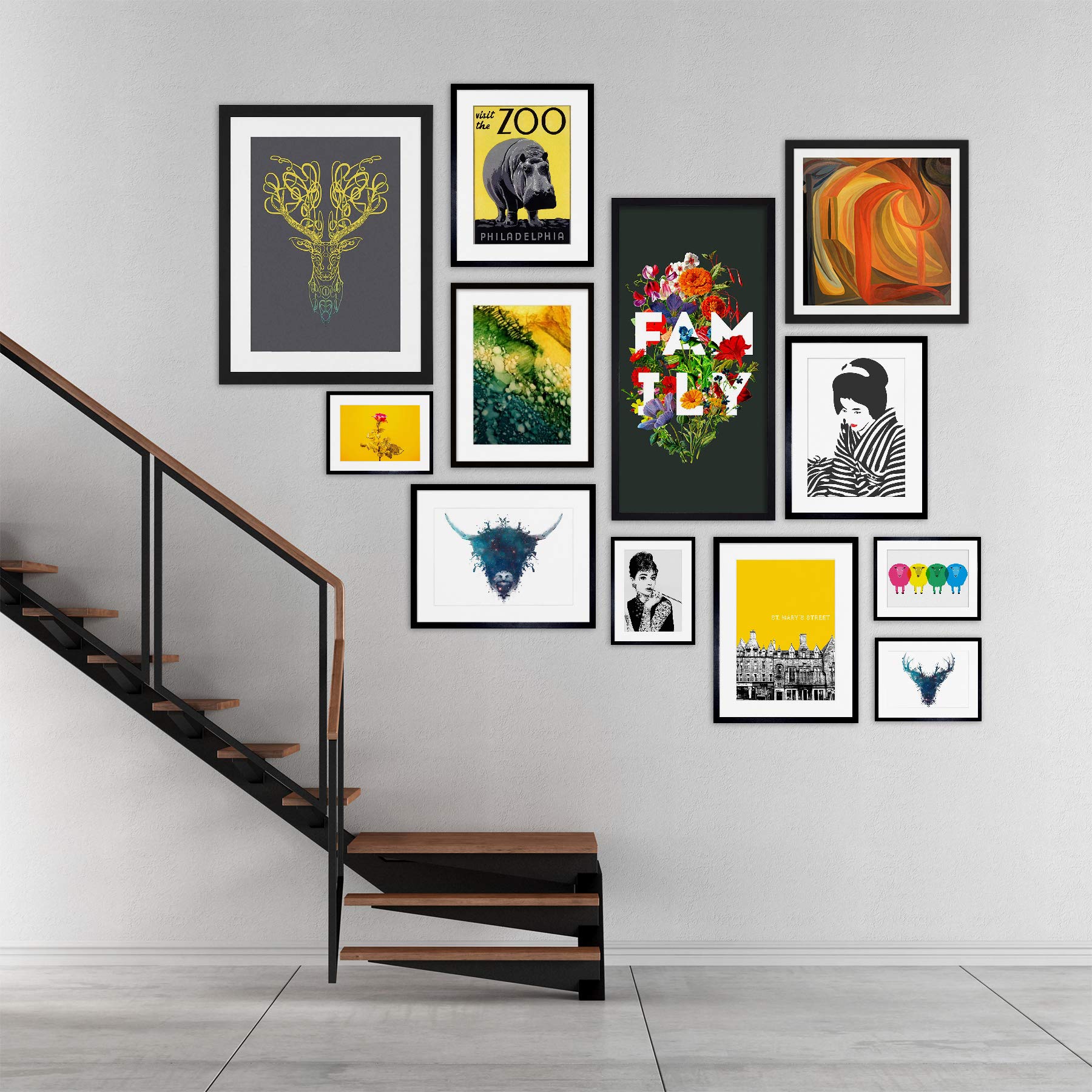Artery8 Schwartz NJIT Greyscale X-Ray Transparent Plant Wall Art Poster - 18x24 Inch Large Print on Thick Paper - Perfect for Home Decor, Office & Classroom Aesthetics