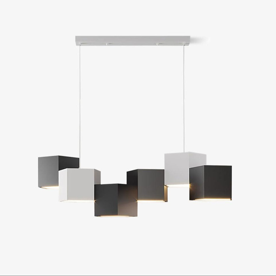 Modern Magic Cube Pendant Light - 3D Geometric LED Hanging Lamp for Living Room, Bedroom & Dining Room Decoration - Perfect for Home, Office and Cafe Lighting