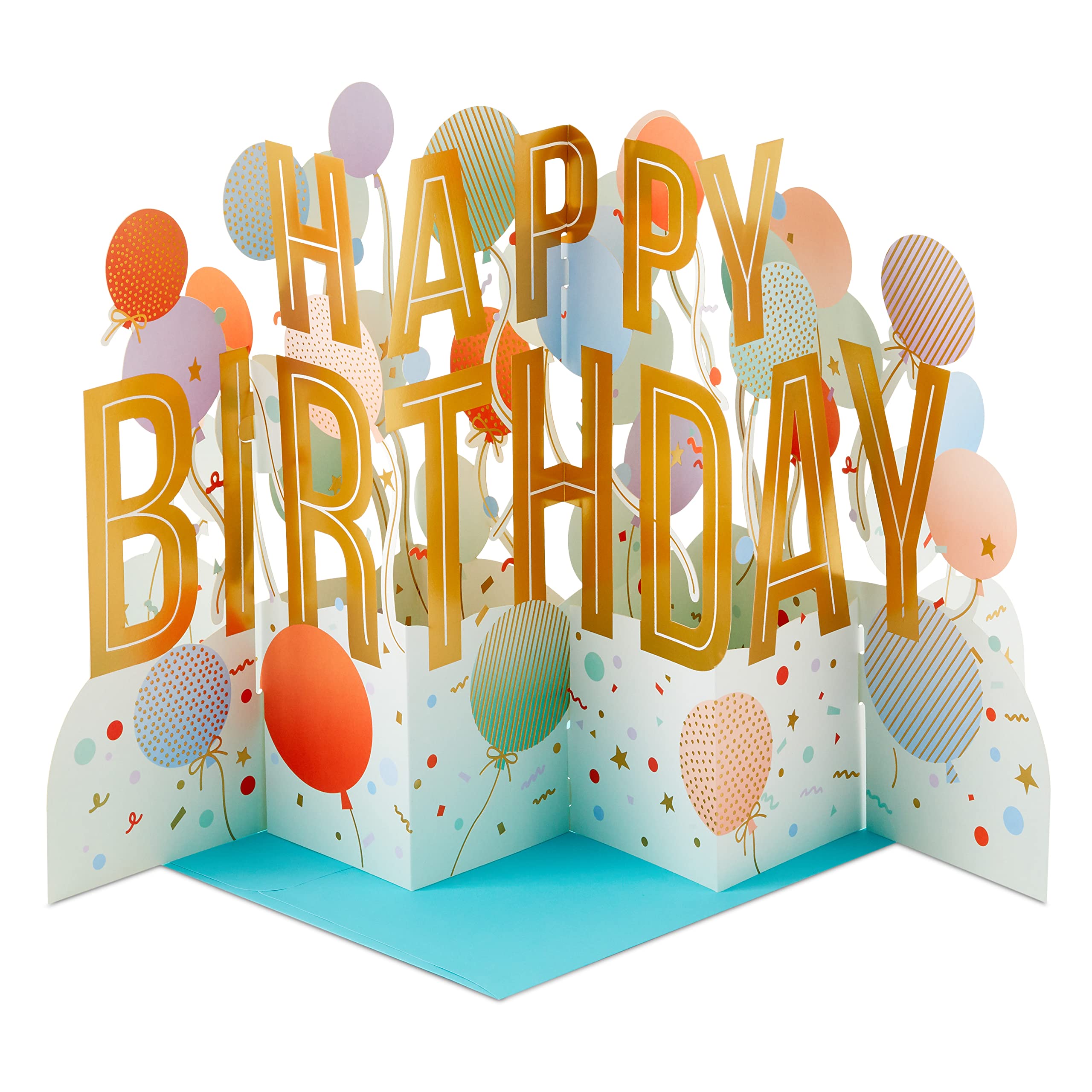 Hallmark Paper Wonder Pop Up Jumbo Birthday Card - Accordion Fold Greeting Card with 3D Design | Perfect for Birthday Parties, Celebrations & Special Occasions