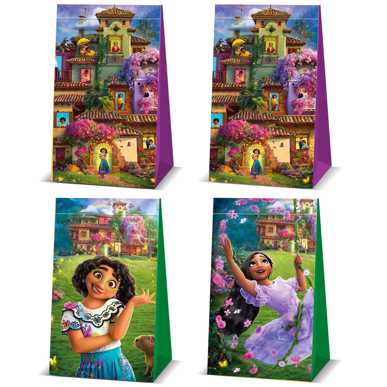 12PCS Encanto Party Favor Bags - Magic Themed Birthday Party Supplies & Goodie Gift Bags for Kids | Perfect for Encanto Movie Themed Decorations, Birthday Parties, Baby Showers & Disney Celebrations