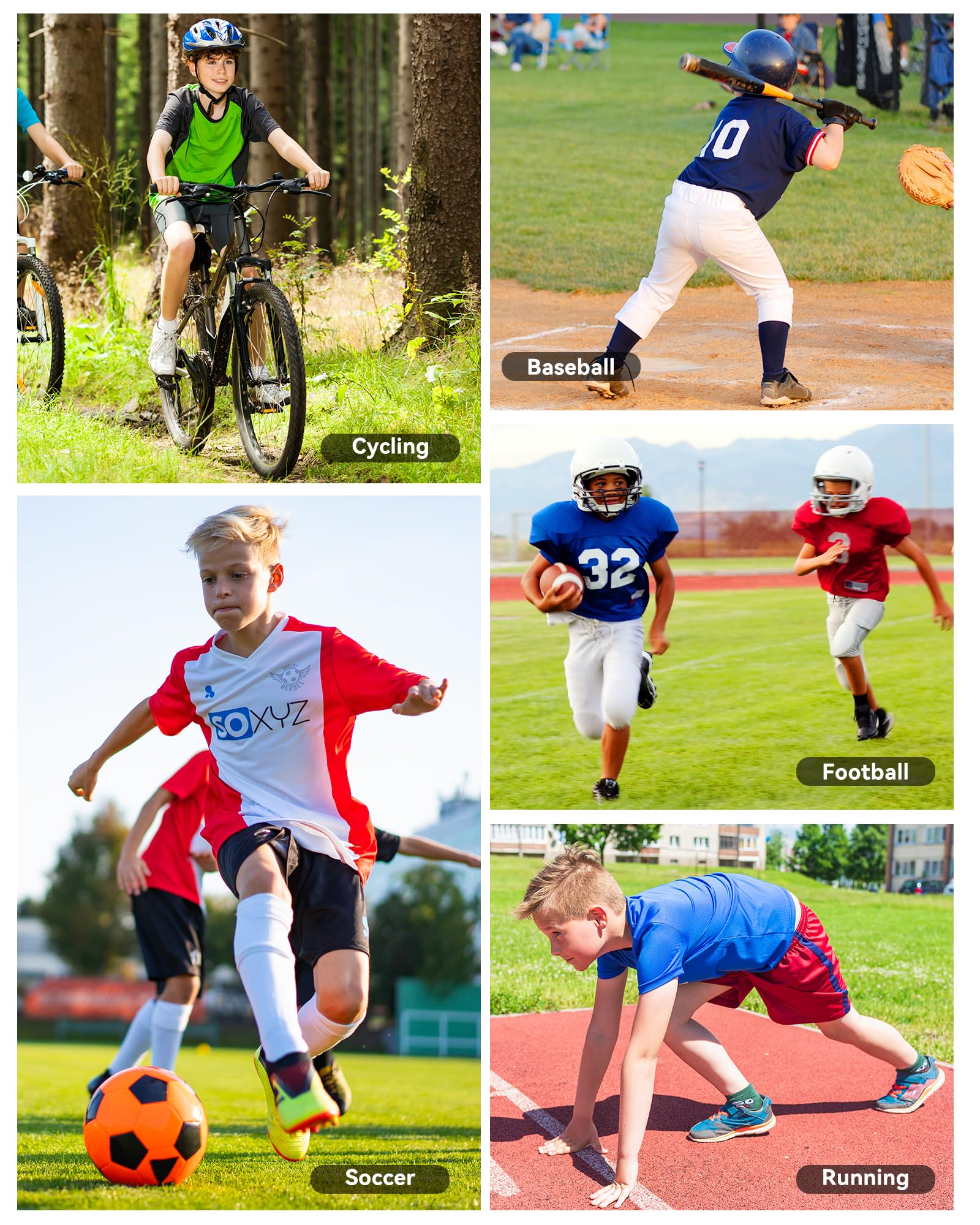 Runhit Boys' Compression Shorts - Athletic Base Layers for Sports & Running