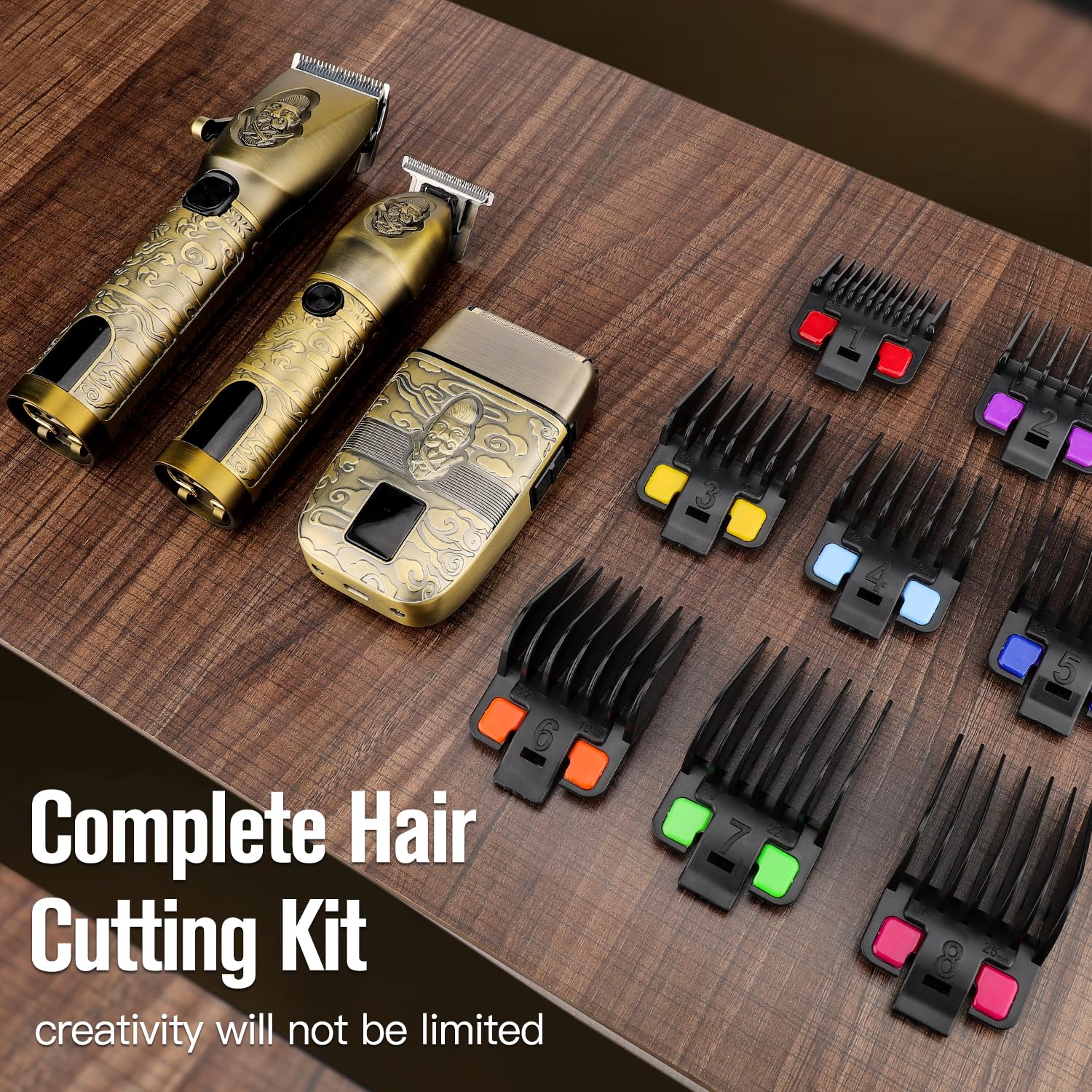 Professional Cordless Hair Clippers for Men - Electric Shaver & Beard Trimmer Kit, Barber-Grade Haircut Clippers with Precision Blades - Perfect for Home Haircuts, Beard Grooming & Professional Barber Use