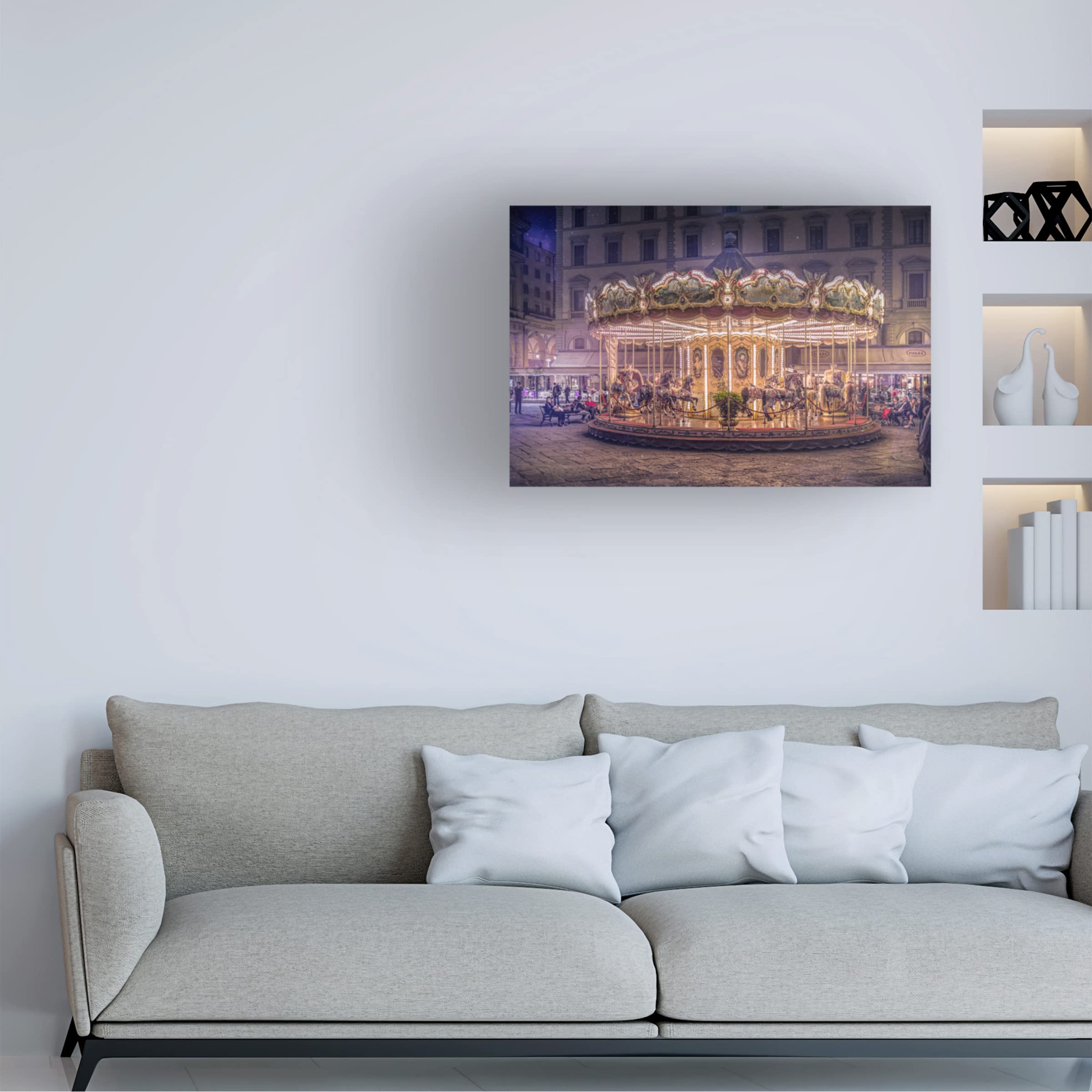 Trademark Fine Art 'Carousel' Canvas Wall Art by Christian Marcel - Vibrant Home Decor for Living Room, Bedroom & Office
