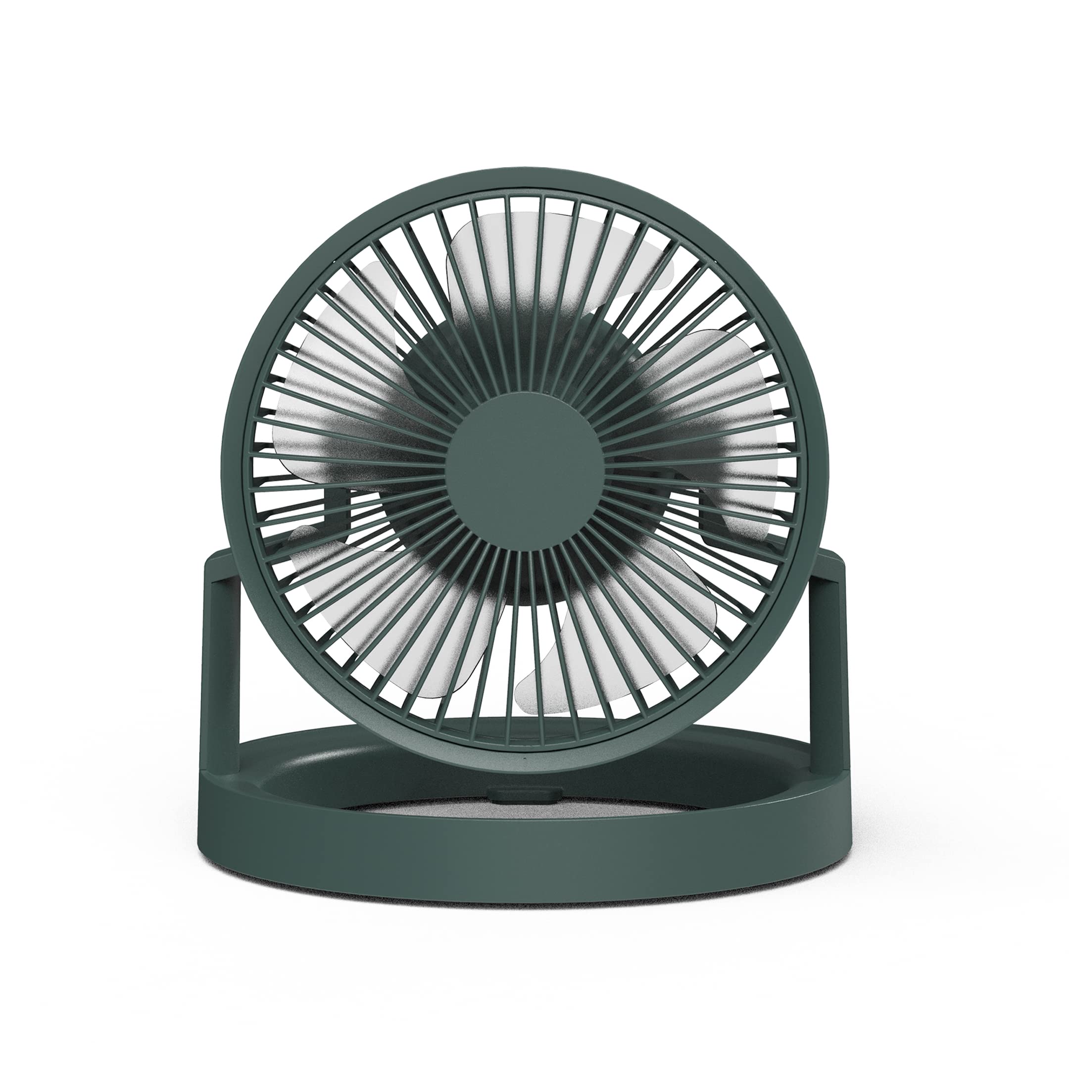 Portable Rechargeable Desk Fan with LED Light - 8000mAh Battery, 3 Speed Settings, 180° Adjustable for Home Office, Camping, Travel & Bedroom Use | USB Powered Multi-Functional Cooling Fan for Indoor & Outdoor Activities