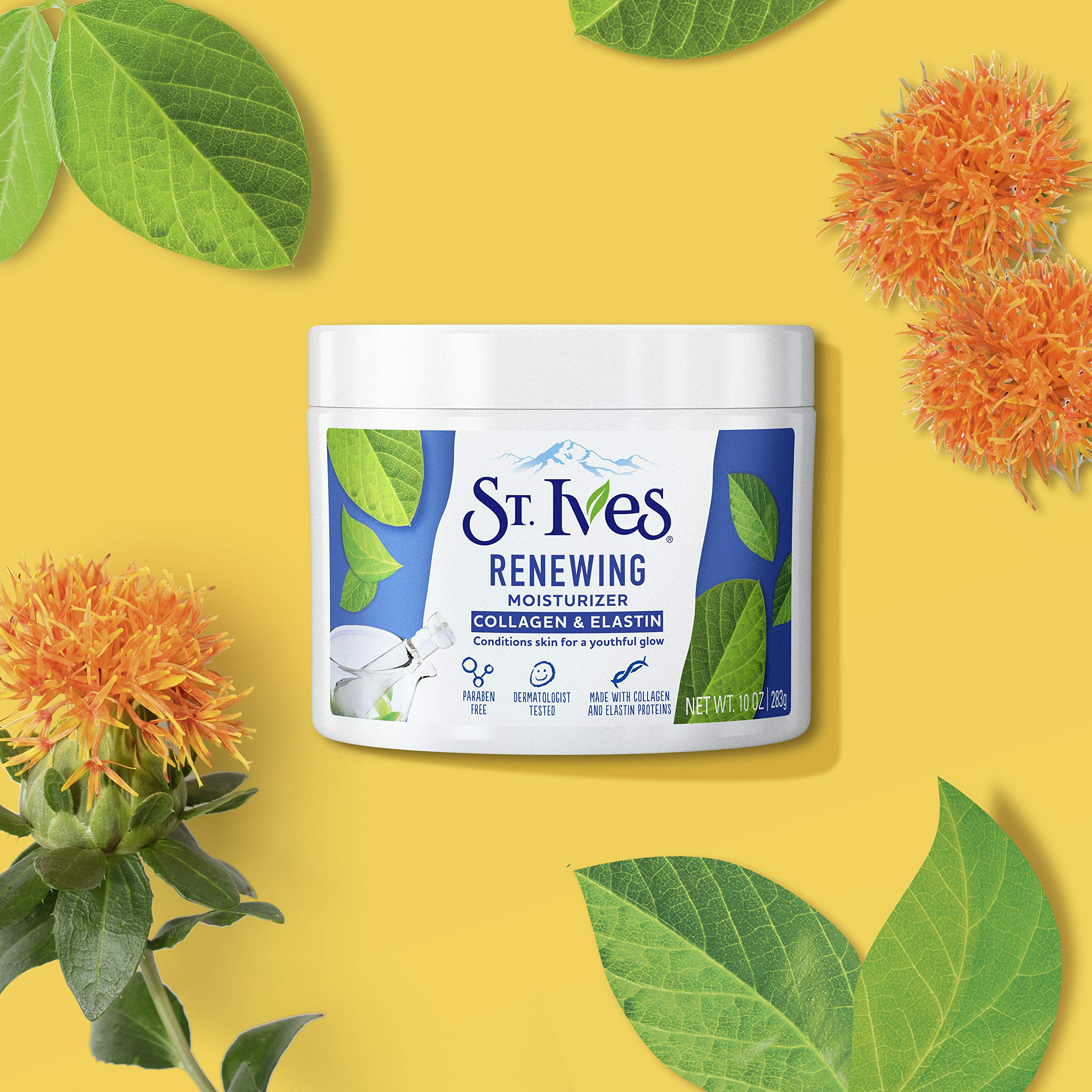St. Ives Collagen & Elastin Renewing Face Moisturizer Cream for Women - Paraben Free, Dermatologist Tested, Cruelty Free Daily Moisturizer for Dry Skin - 10 oz | Hydrating Facial Care for Day & Night Use