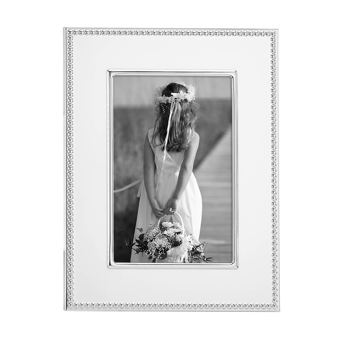 Lyndon Silverplate 4x6 Photo Frame - Elegant Picture Display for Home Decor, Wedding, Anniversary & Office Gifts