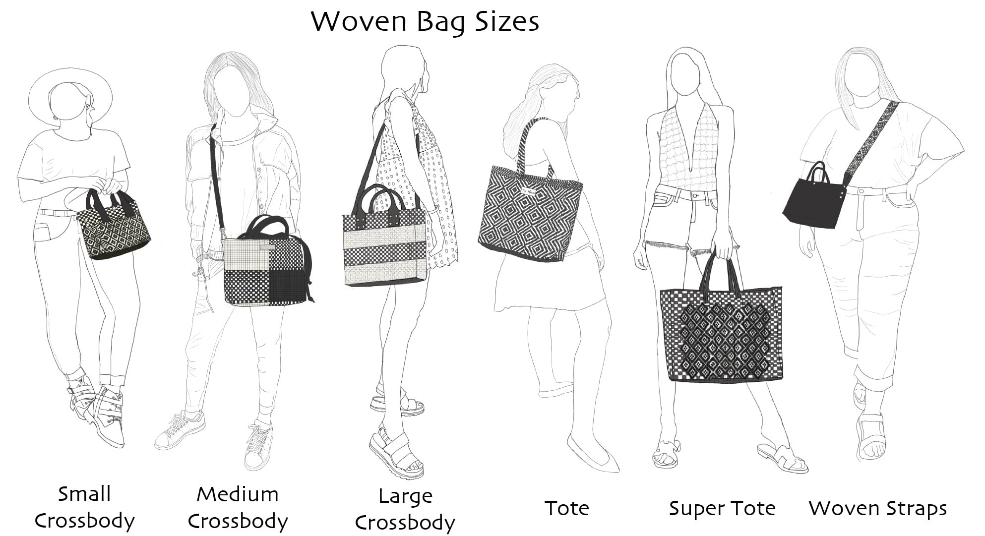 Eco-Friendly Large Woven Crossbody Bag with Adjustable Strap - Handmade Recycled Plastic Tote Purse for Women | Mexican Style Summer Beach Bag, Work Bag & Travel Accessory