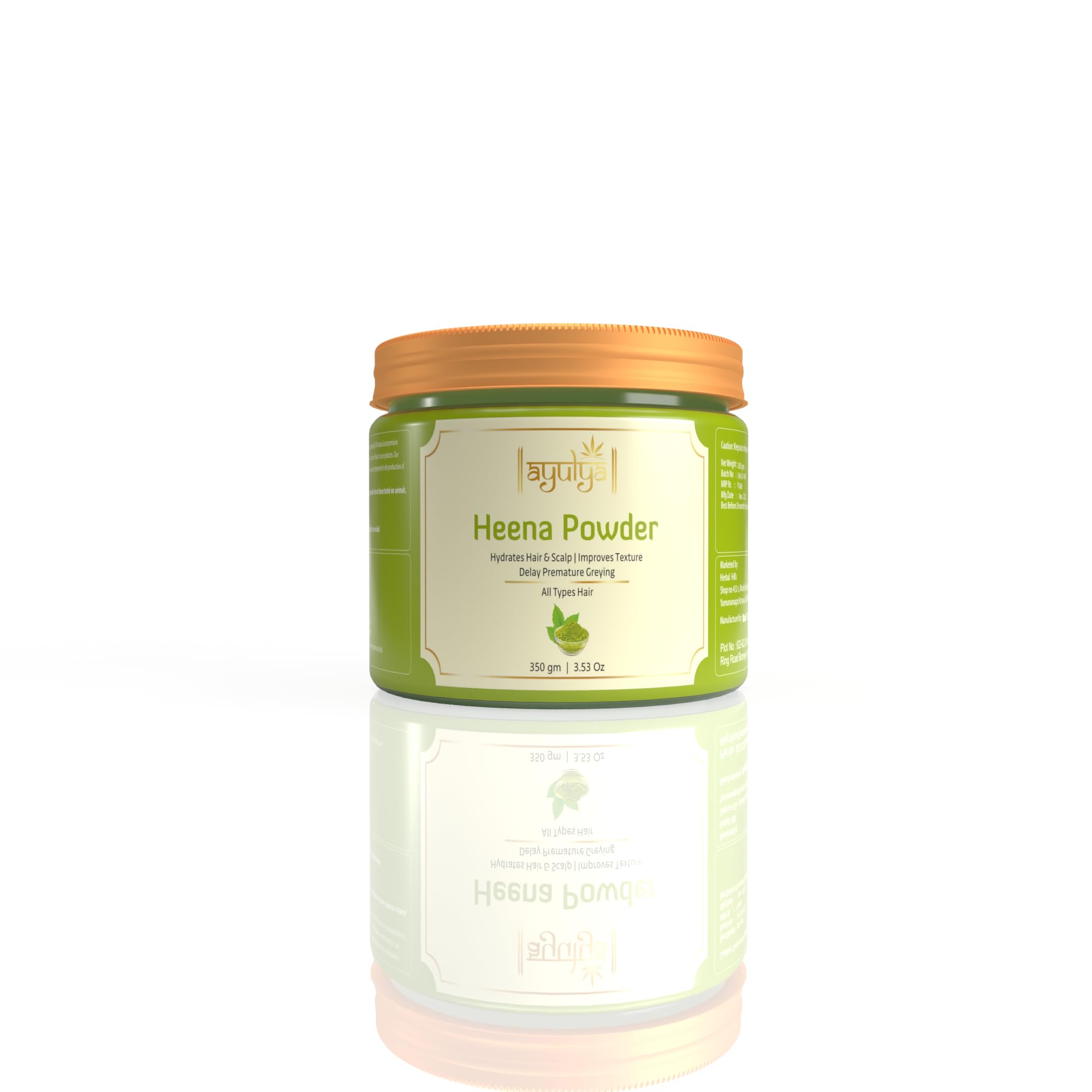 Ayulya Organic Henna Powder for Hair - Natural Hair Dye & Deep Conditioning Treatment | Strengthens, Nourishes & Adds Shine | Perfect for At-Home Hair Care & Holistic Beauty Routines