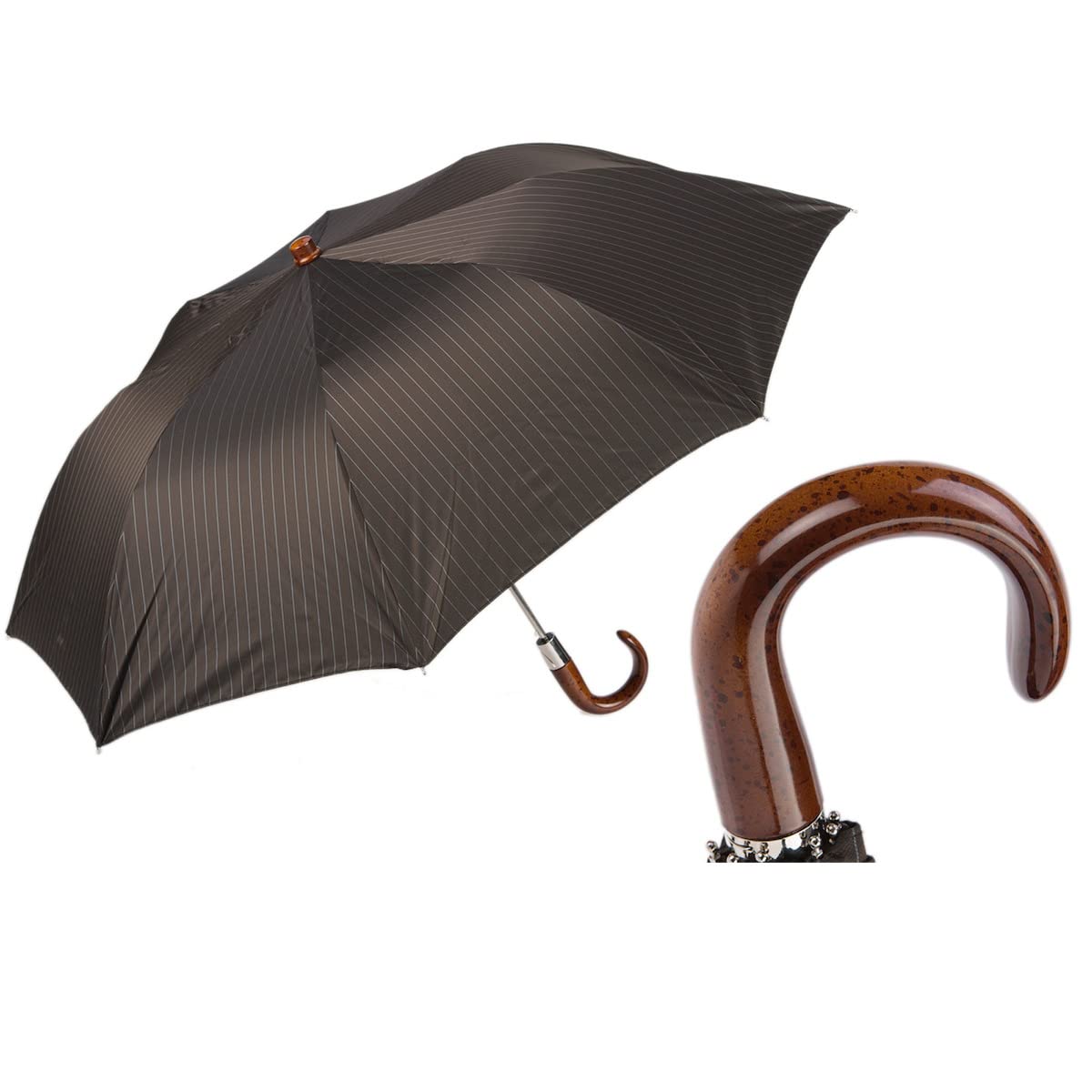 Pasotti Classic Folding Umbrella - Compact Travel Umbrella for Rain & Sun Protection - Perfect for Commuting, Travel & Outdoor Activities
